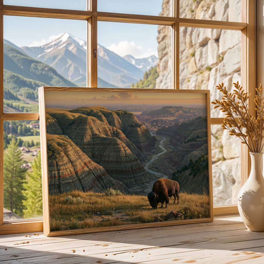 Theodore Roosevelt National Park Classical Oil Painting