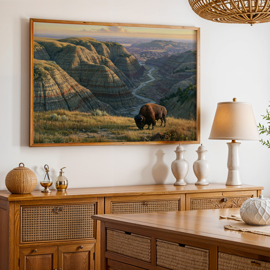 Theodore Roosevelt National Park Classical Oil Painting