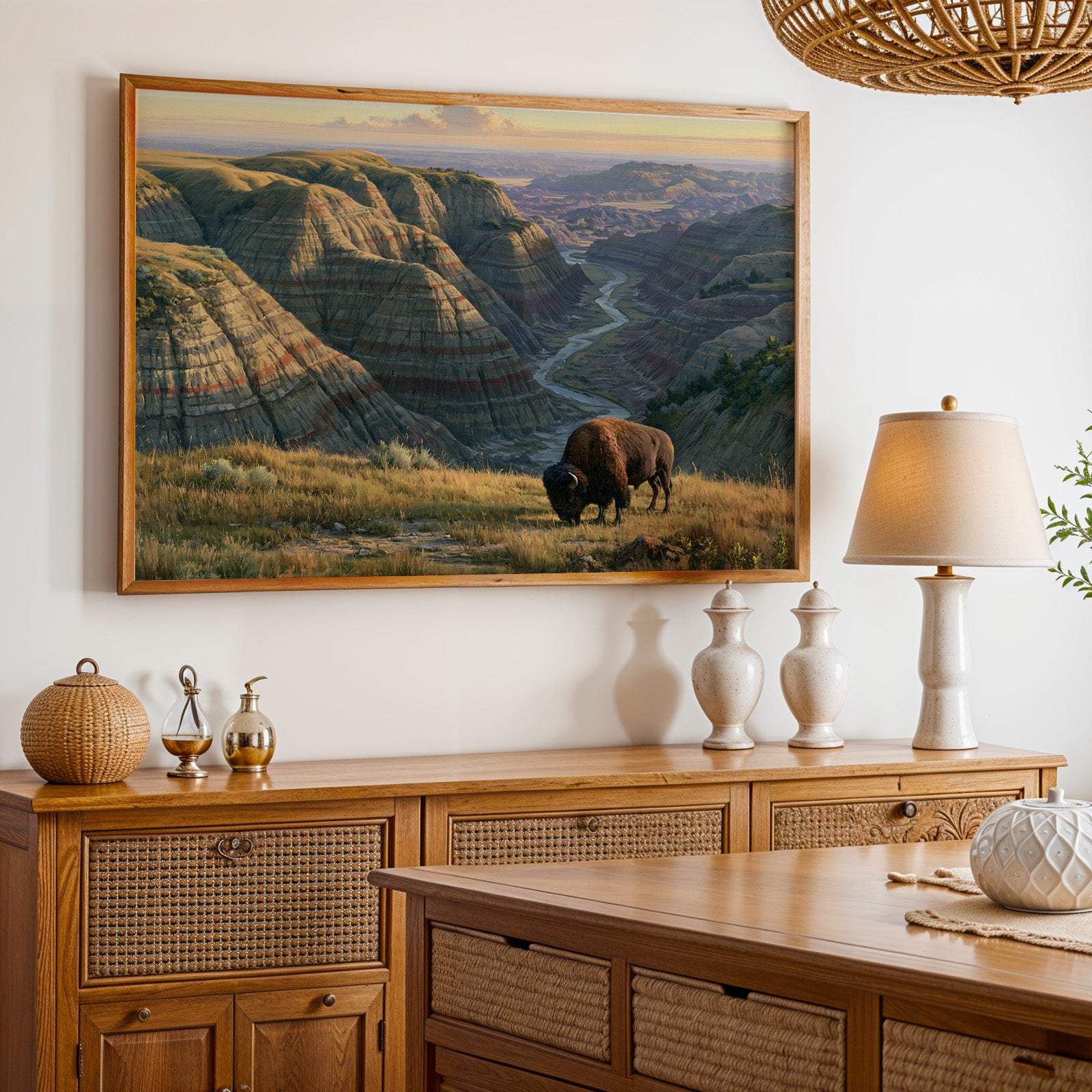 Theodore Roosevelt National Park Classical Oil Painting