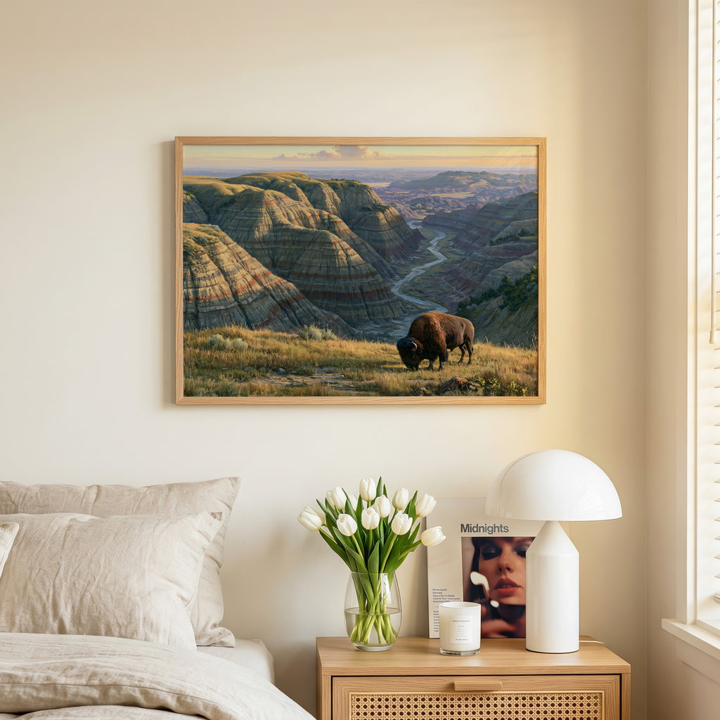 Theodore Roosevelt National Park Classical Oil Painting