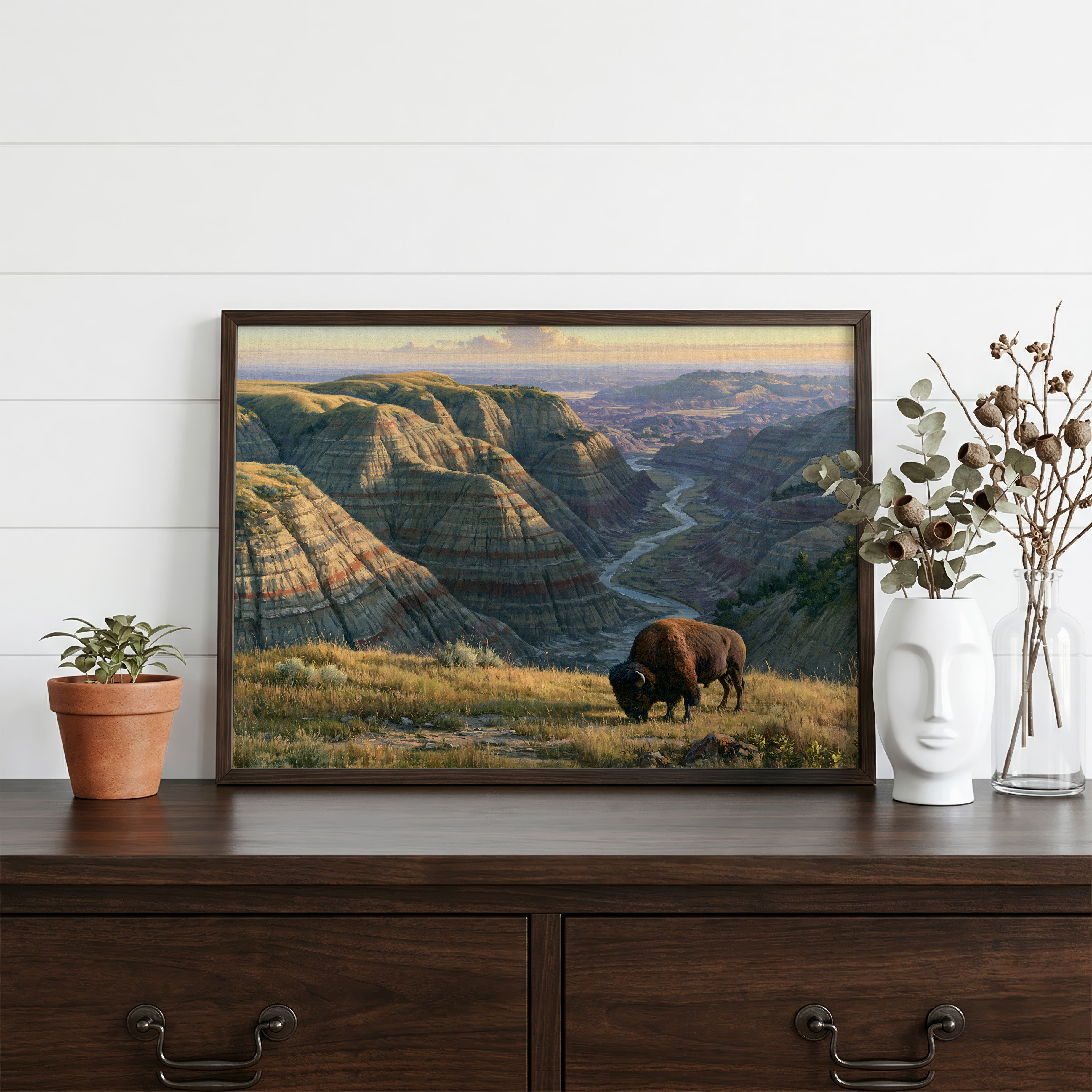 Theodore Roosevelt National Park Classical Oil Painting