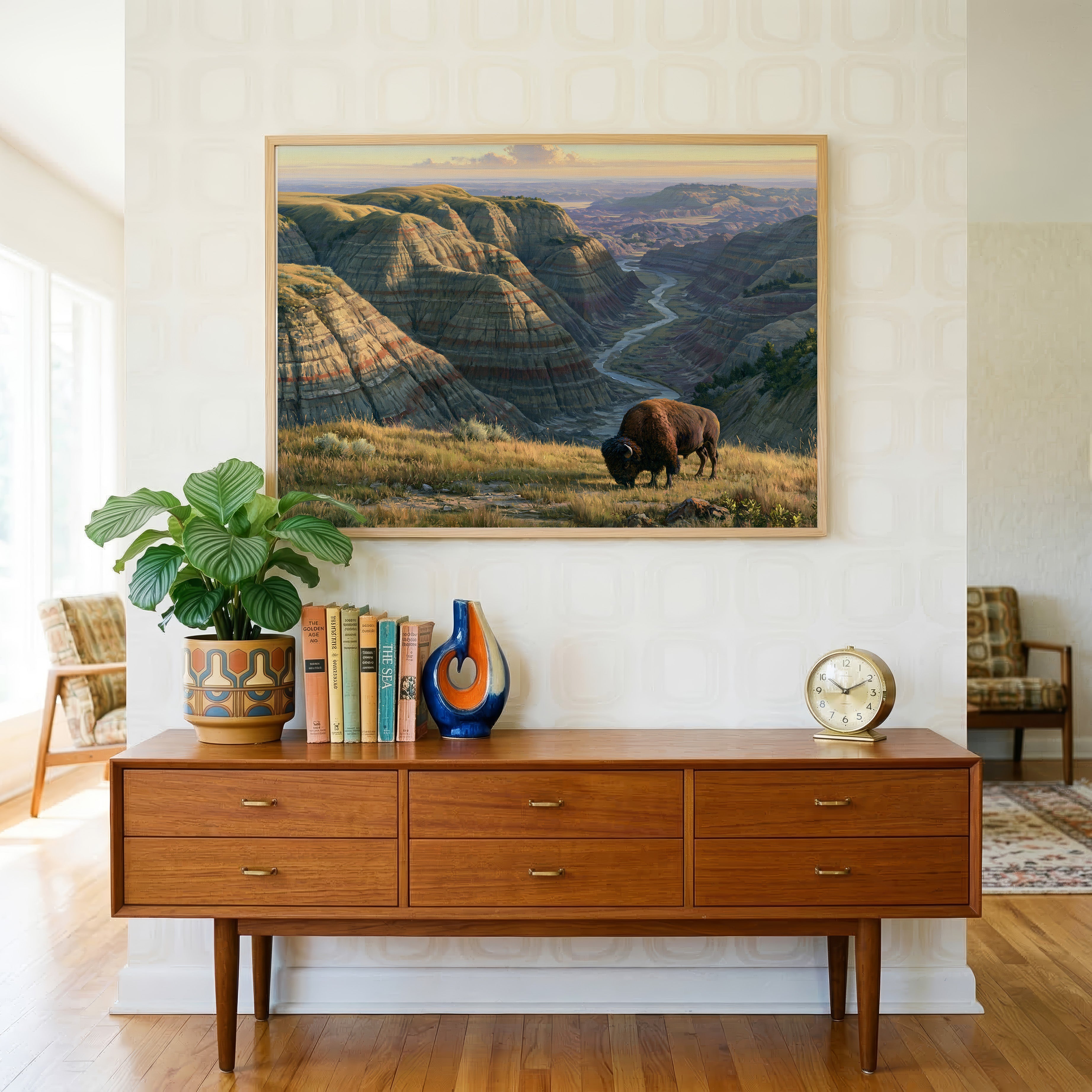 Theodore Roosevelt National Park Classical Oil Painting