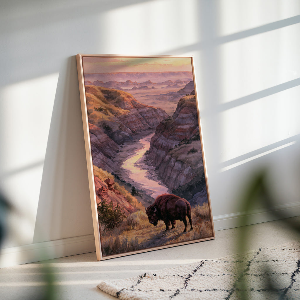 Theodore Roosevelt National Park Watercolor Art