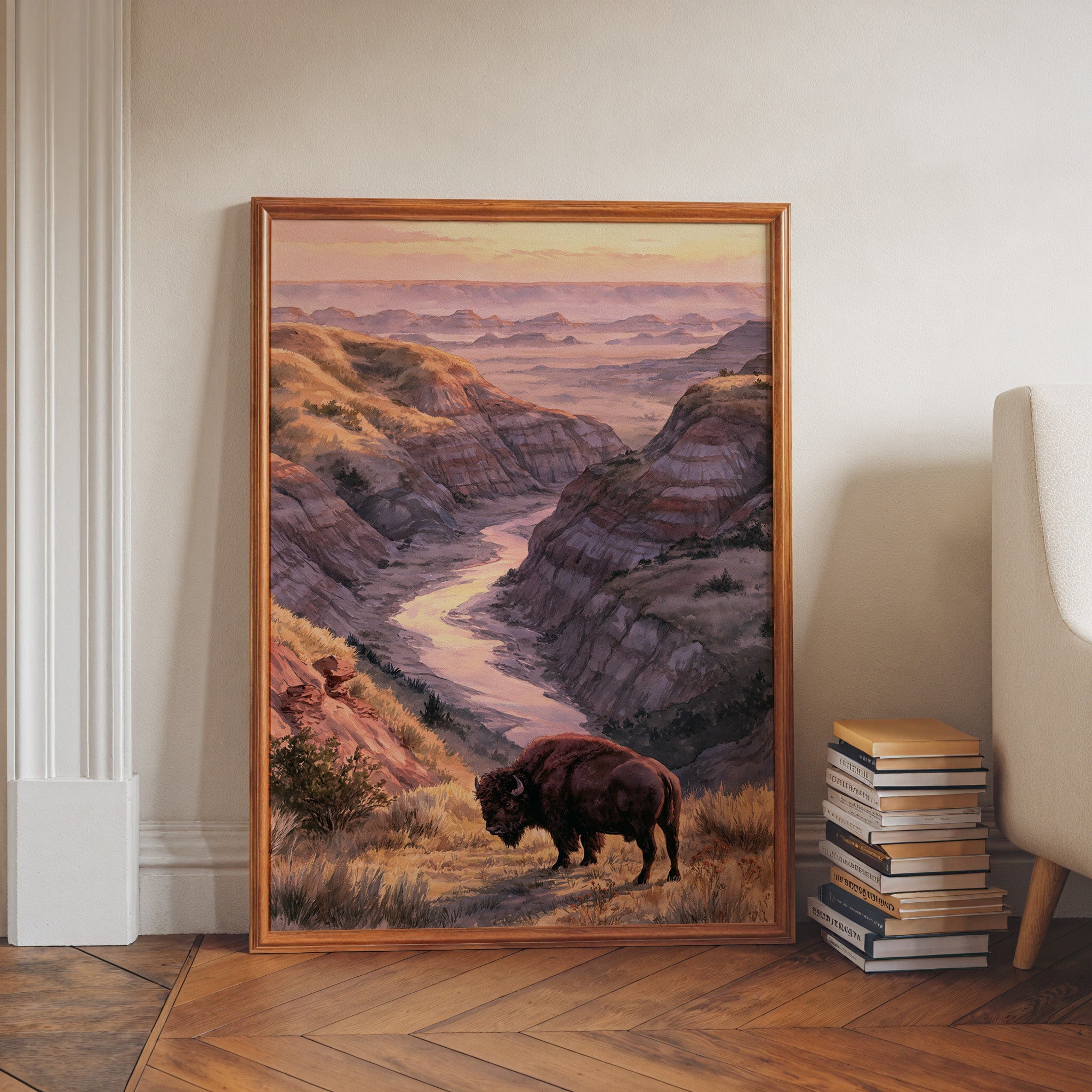 Theodore Roosevelt National Park Watercolor Art