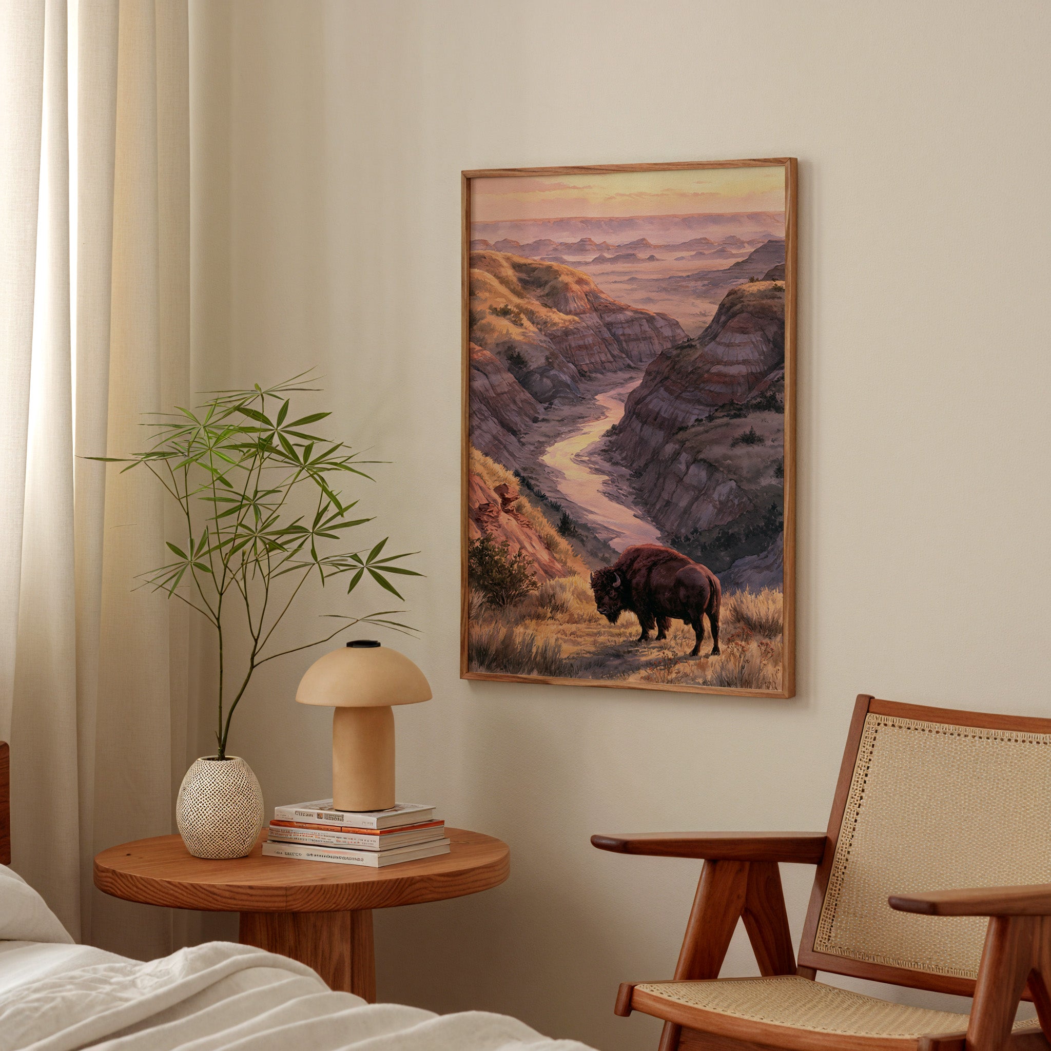 Theodore Roosevelt National Park Watercolor Art