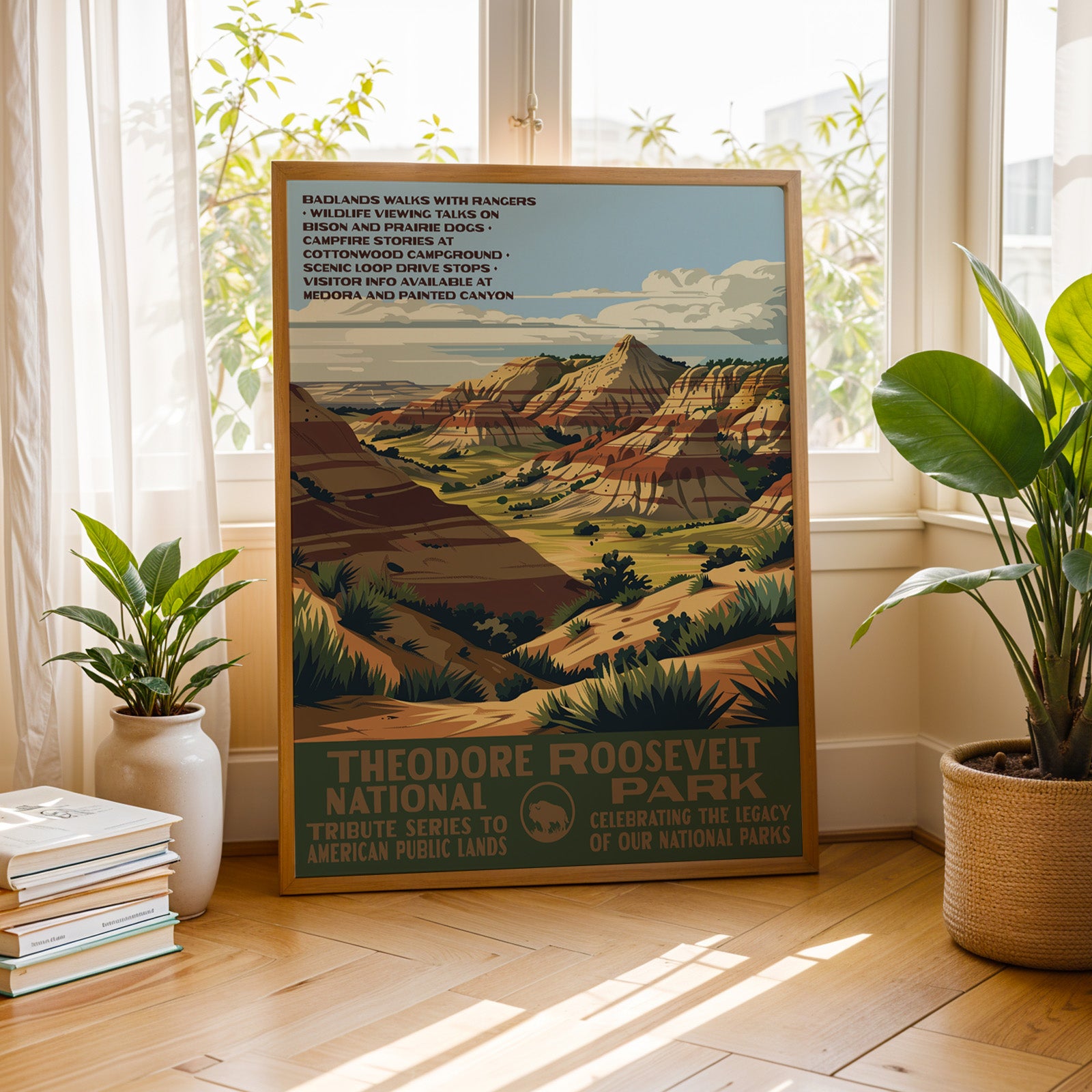Theodore Roosevelt National Park Vintage WPA Art