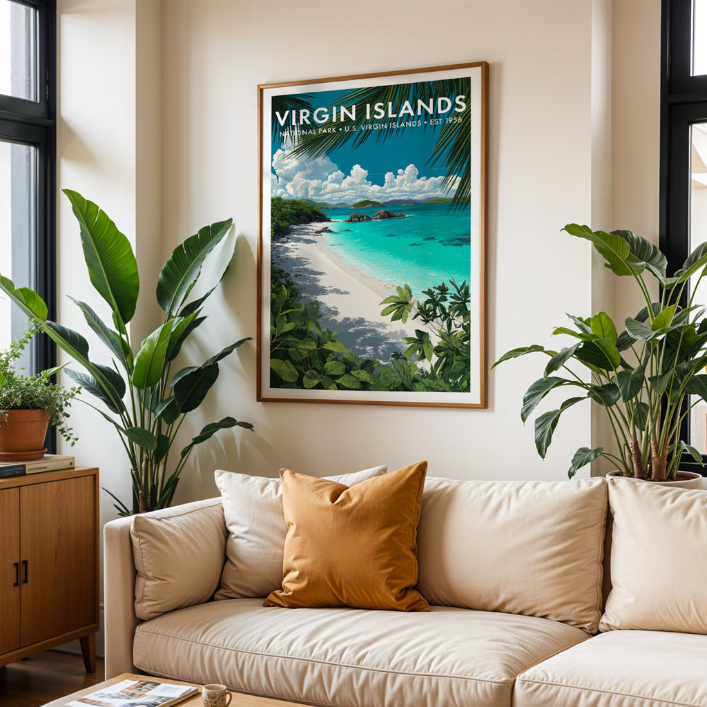 Retro Virgin Islands National Park Print