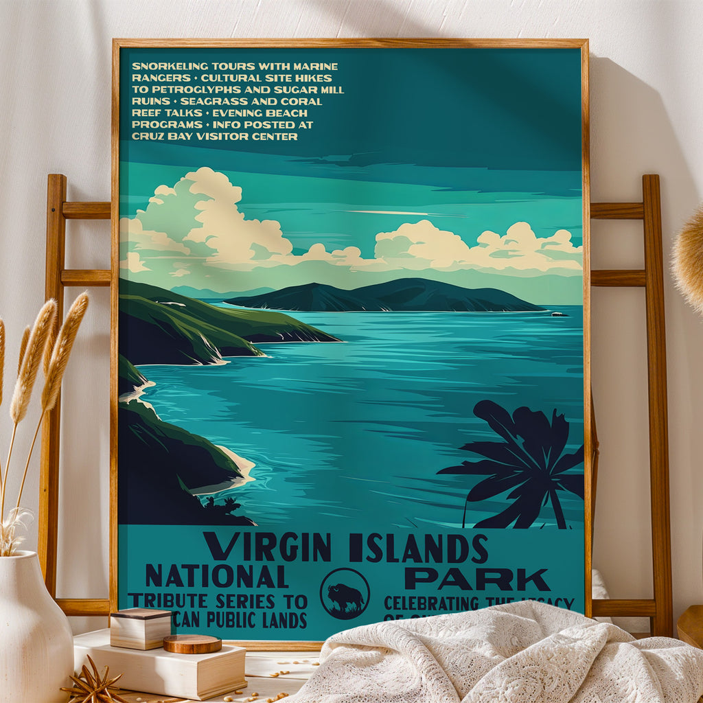 Virgin Islands National Park Vintage WPA Art