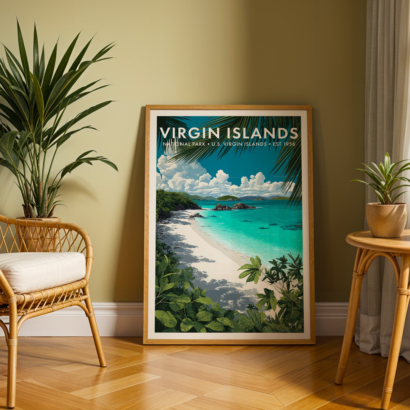 Retro Virgin Islands National Park Print