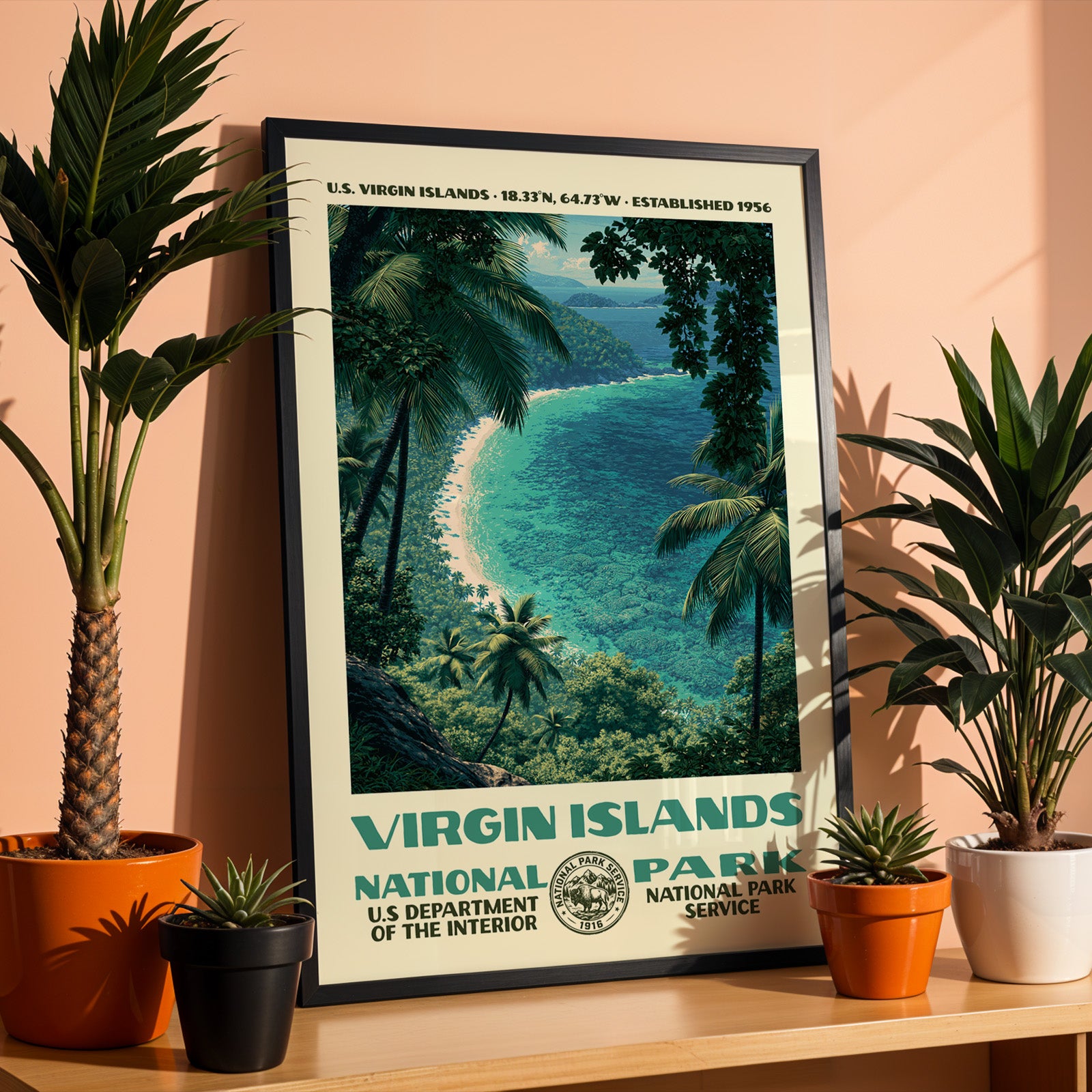 Virgin Islands National Park Vintage WPA Art