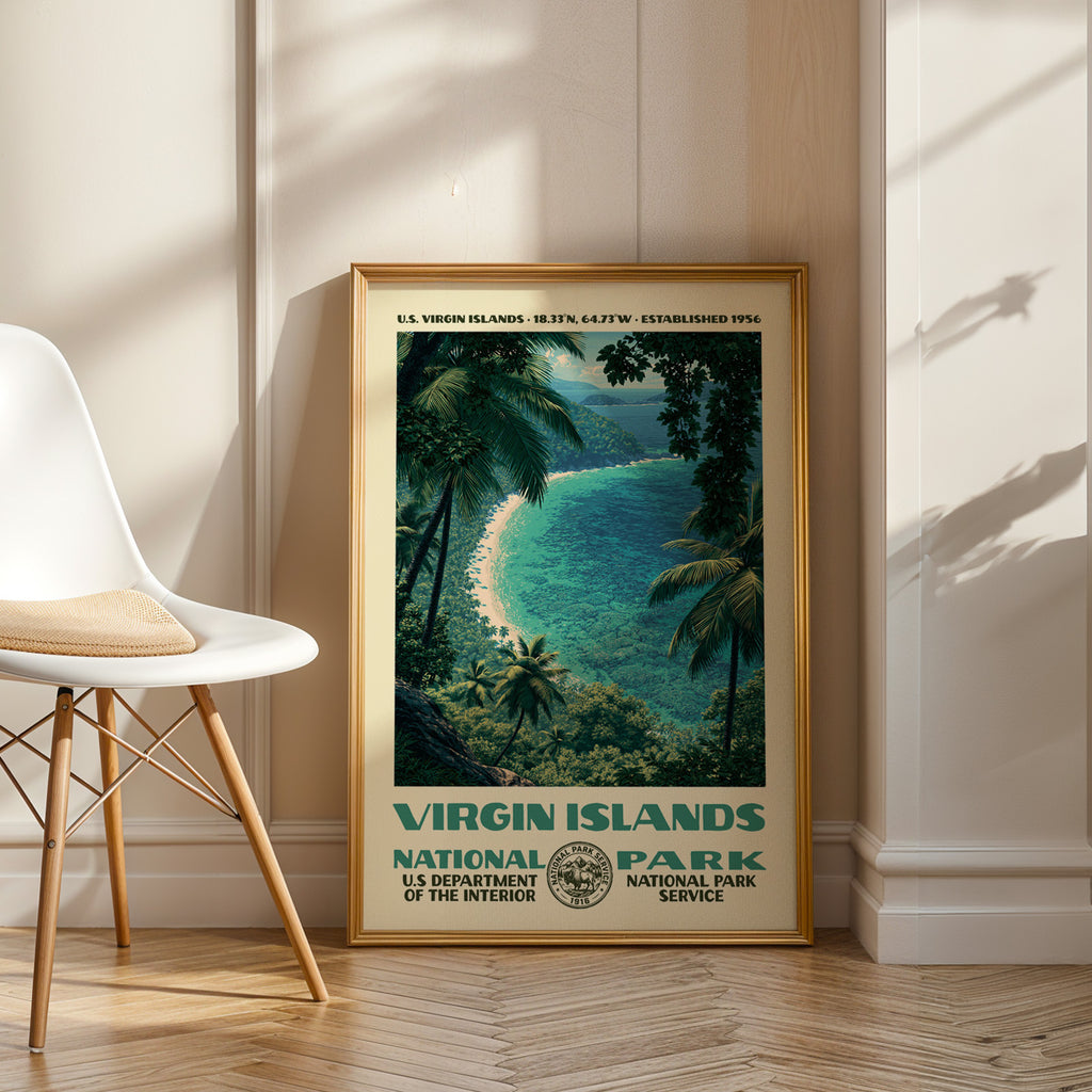 Virgin Islands National Park Vintage WPA Art