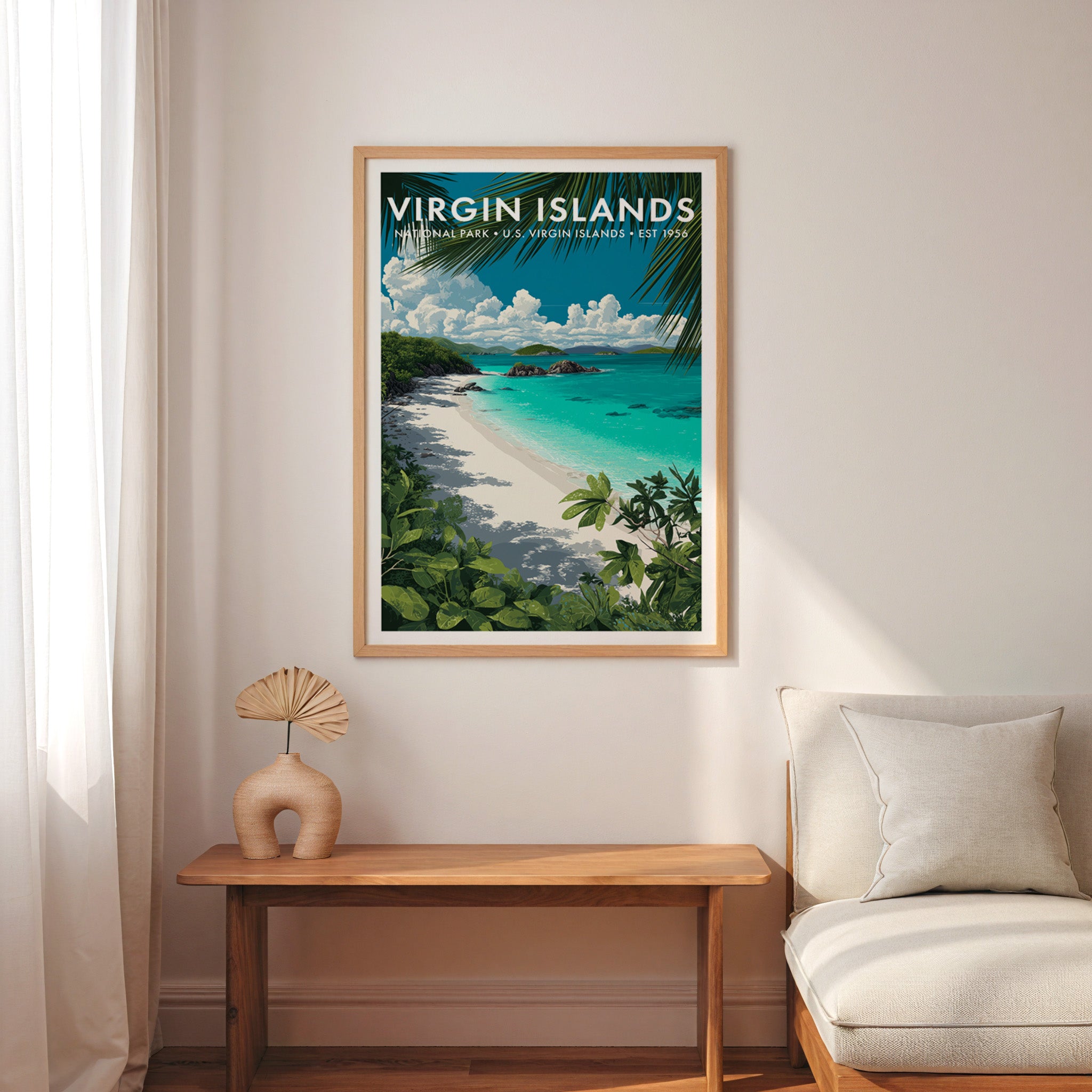 Retro Virgin Islands National Park Print
