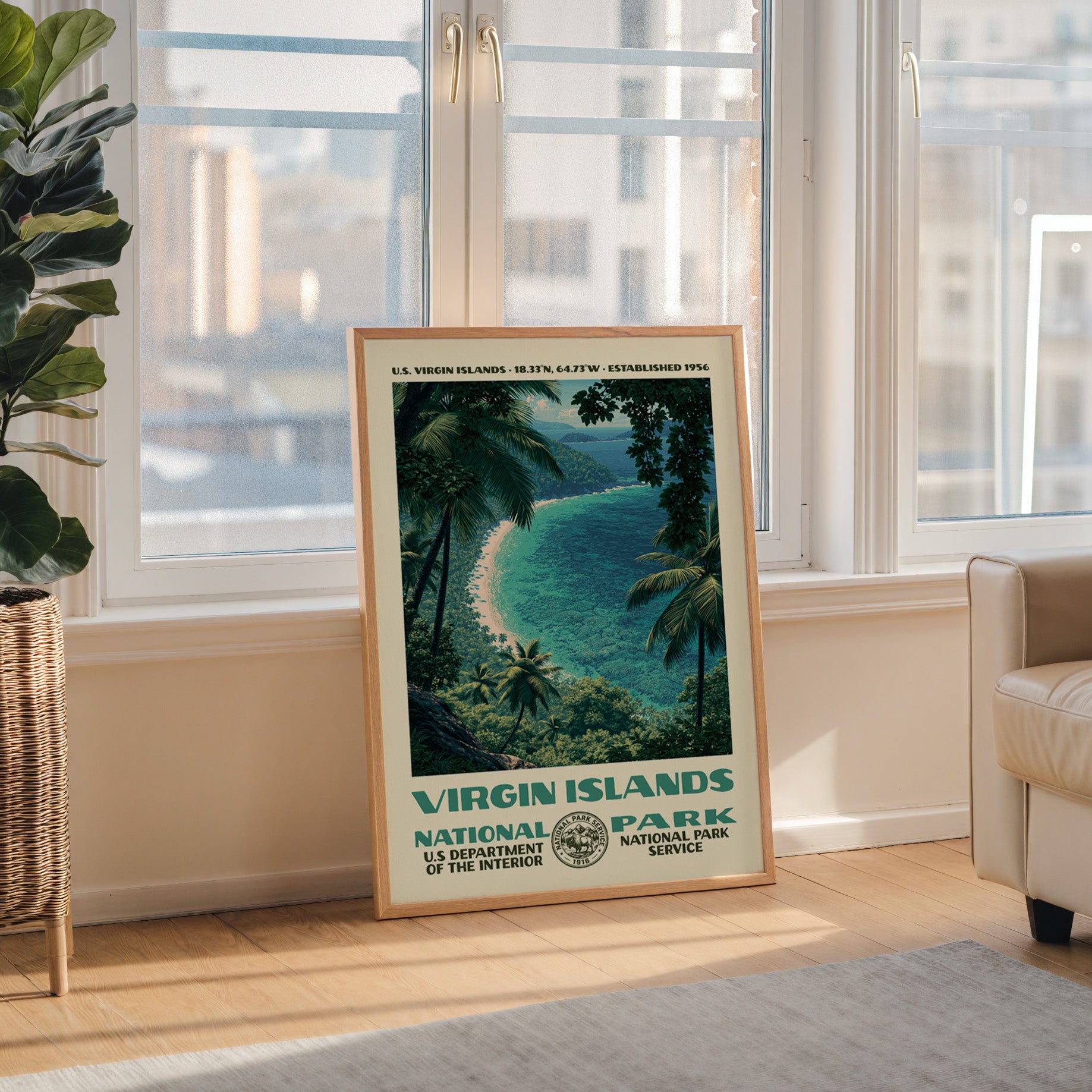 Virgin Islands National Park Vintage WPA Art