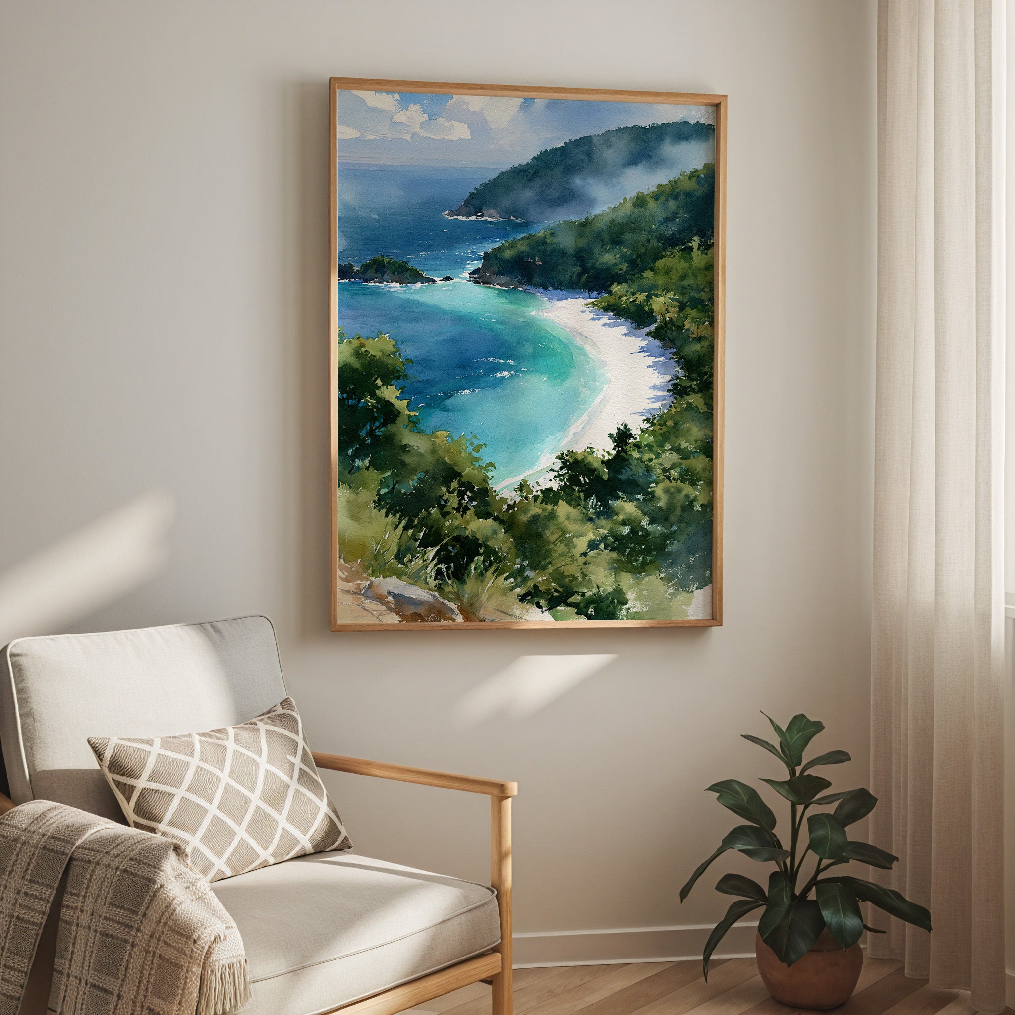 Virgin Islands National Park Watercolor Art