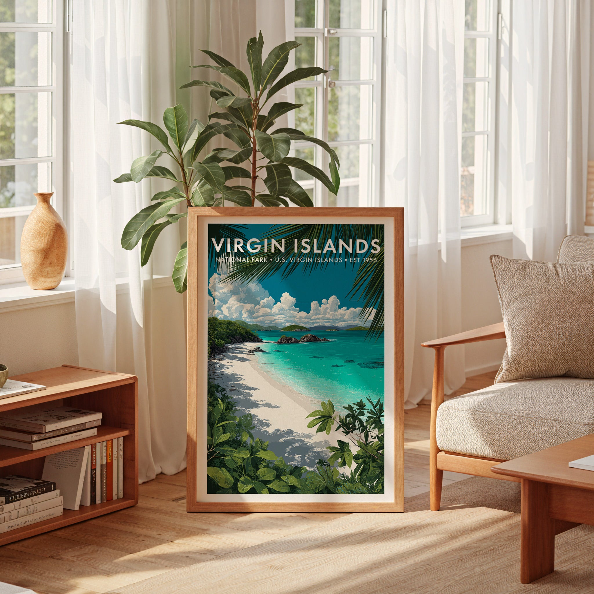Retro Virgin Islands National Park Print