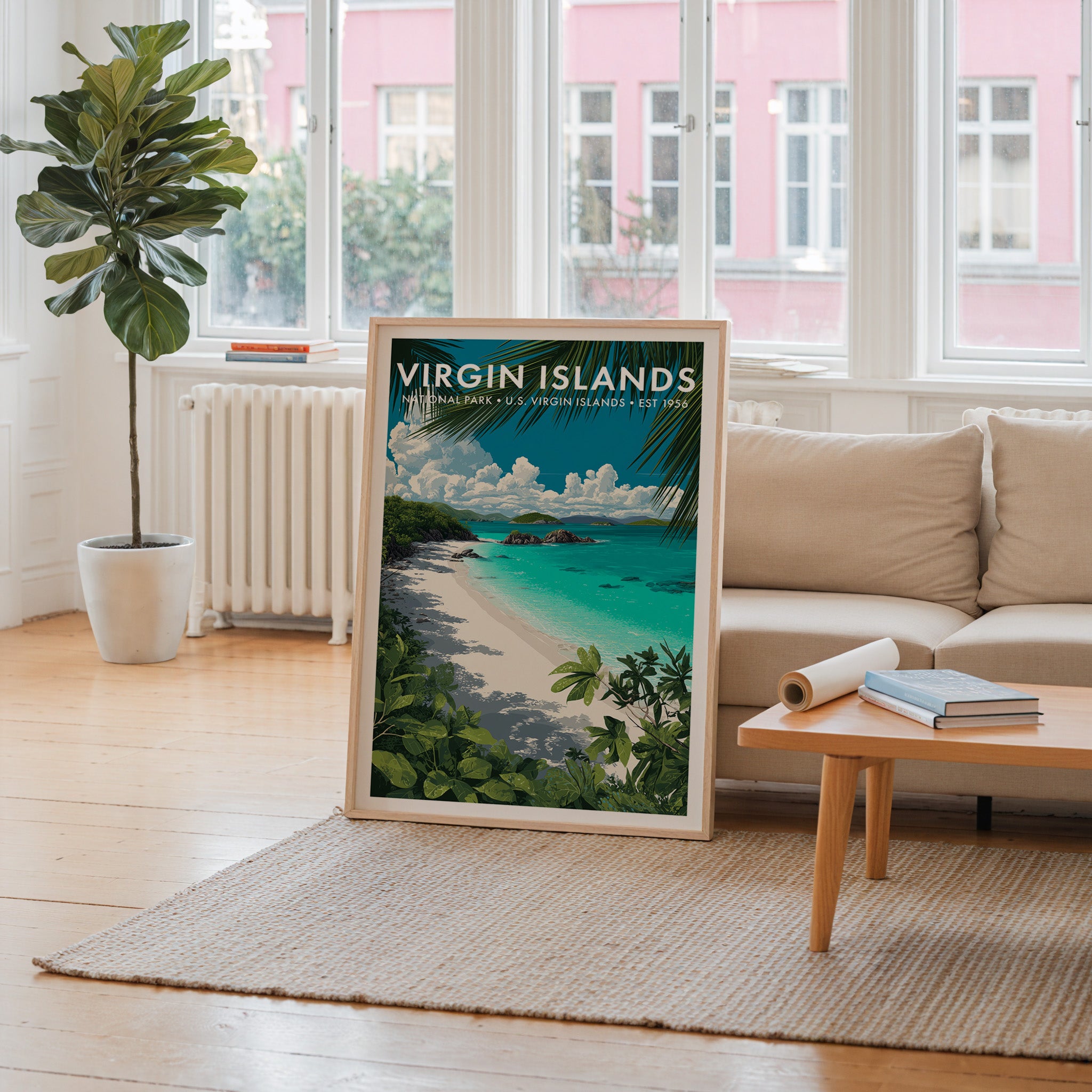 Retro Virgin Islands National Park Print