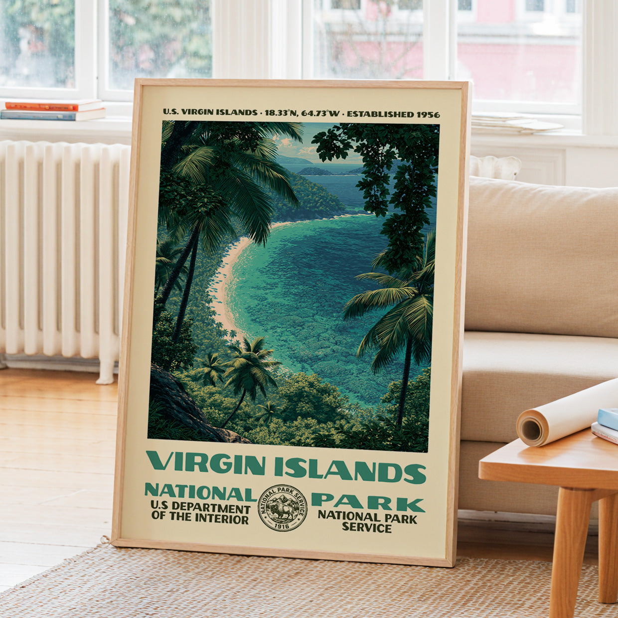 Virgin Islands National Park Vintage WPA Art