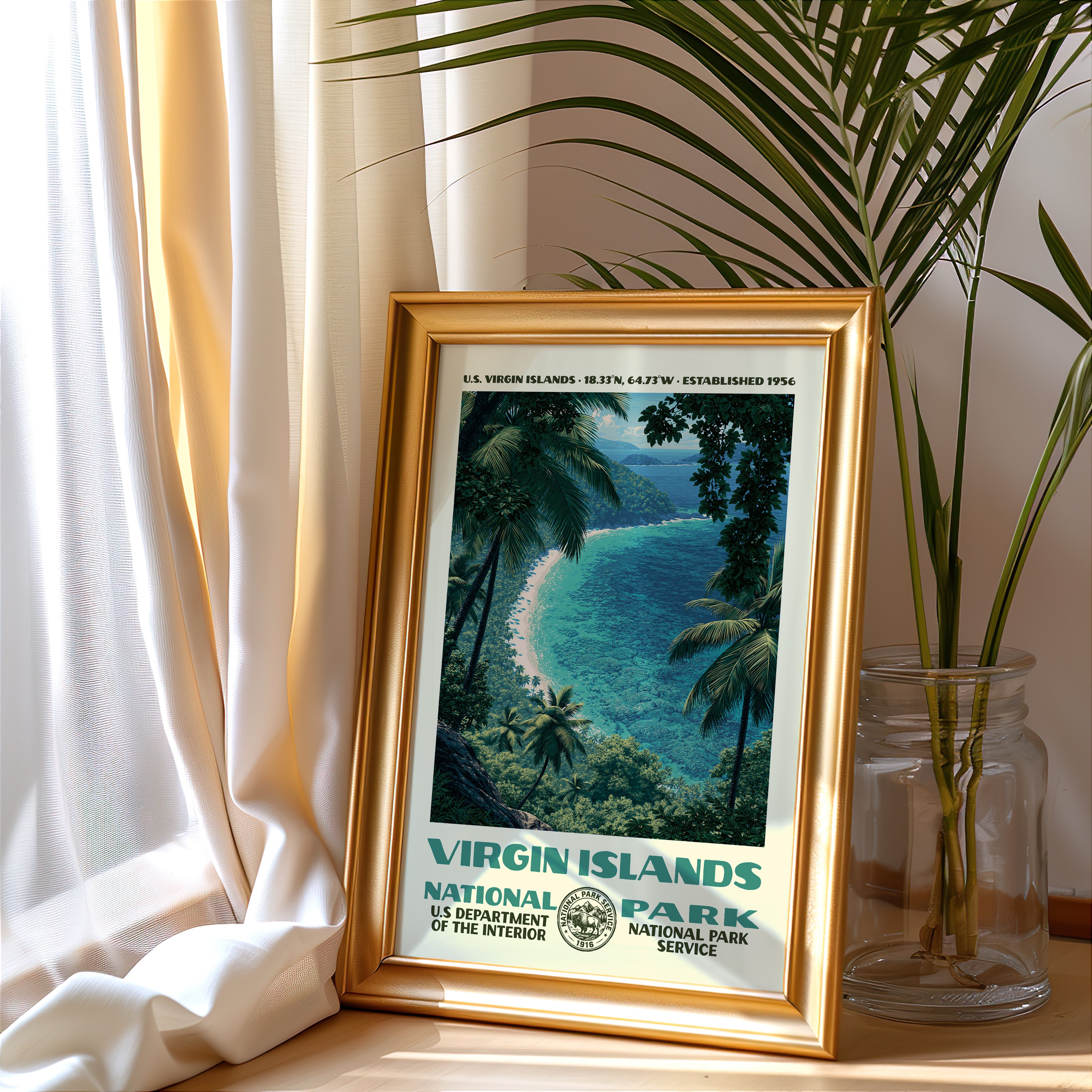 Virgin Islands National Park Vintage WPA Art