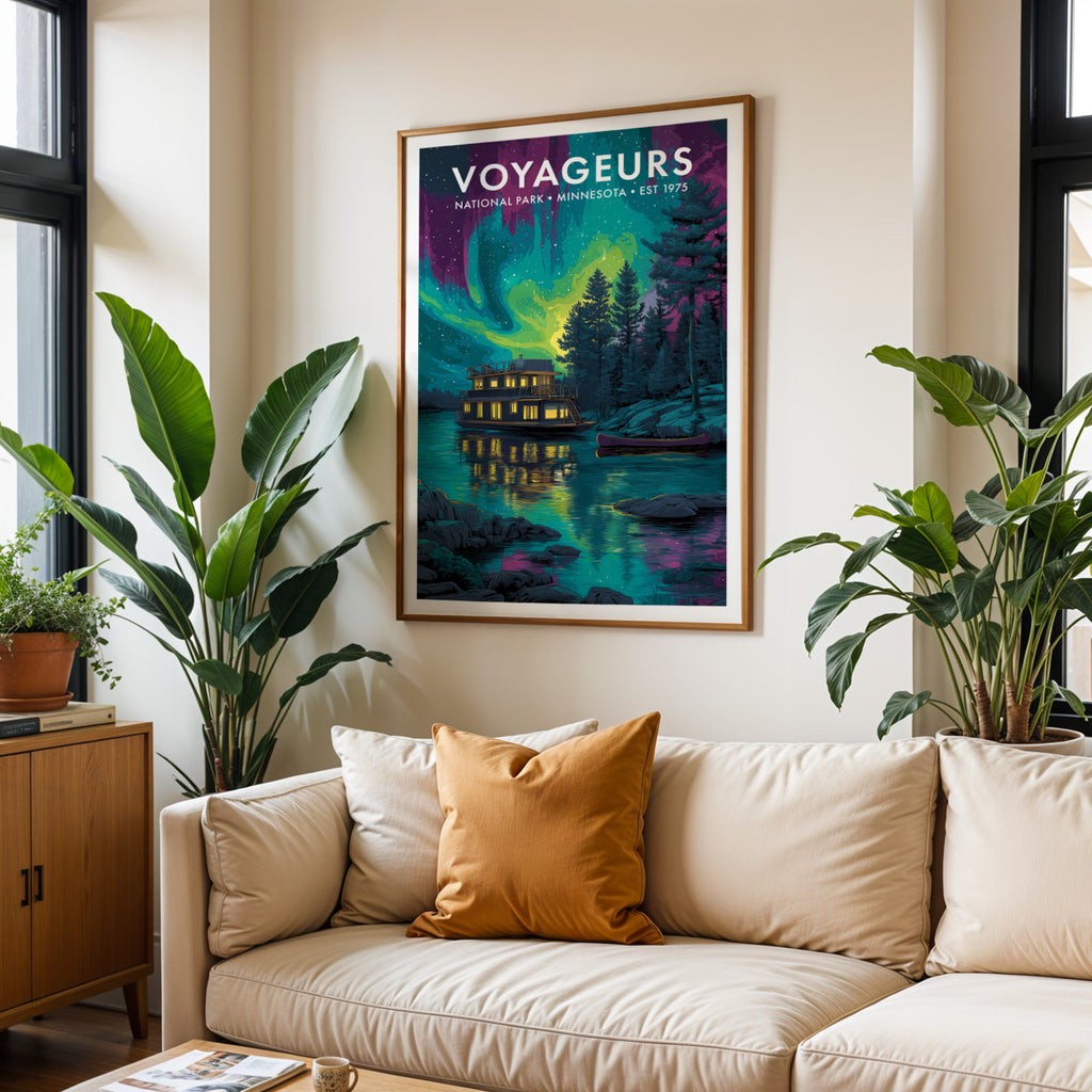 Retro Voyageurs National Park Print