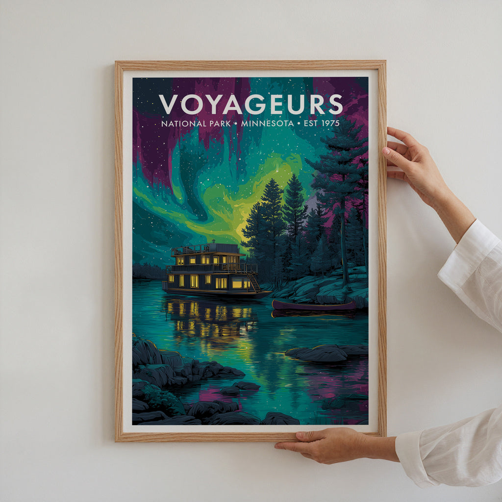 Retro Voyageurs National Park Print