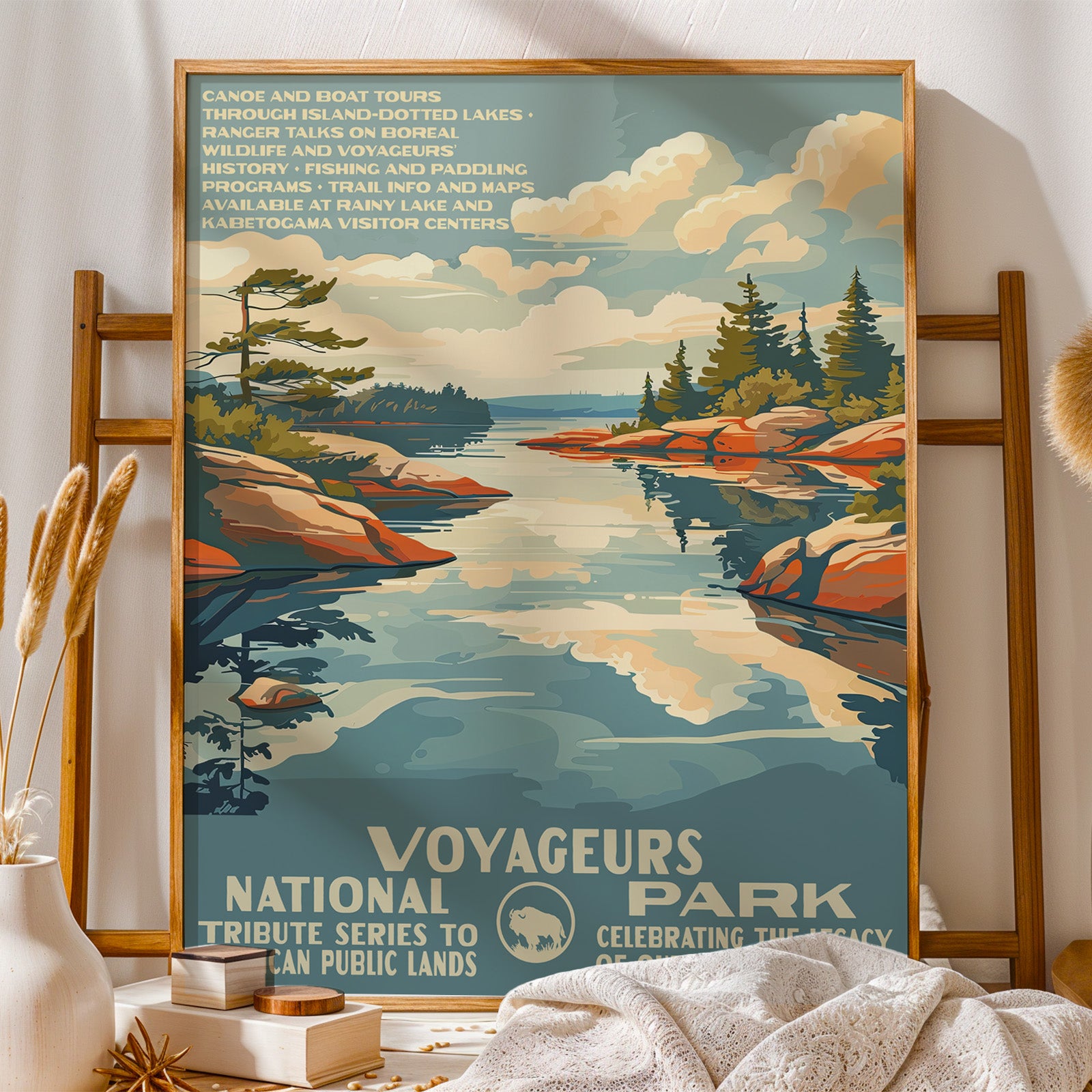 Voyageurs National Park Vintage WPA Art