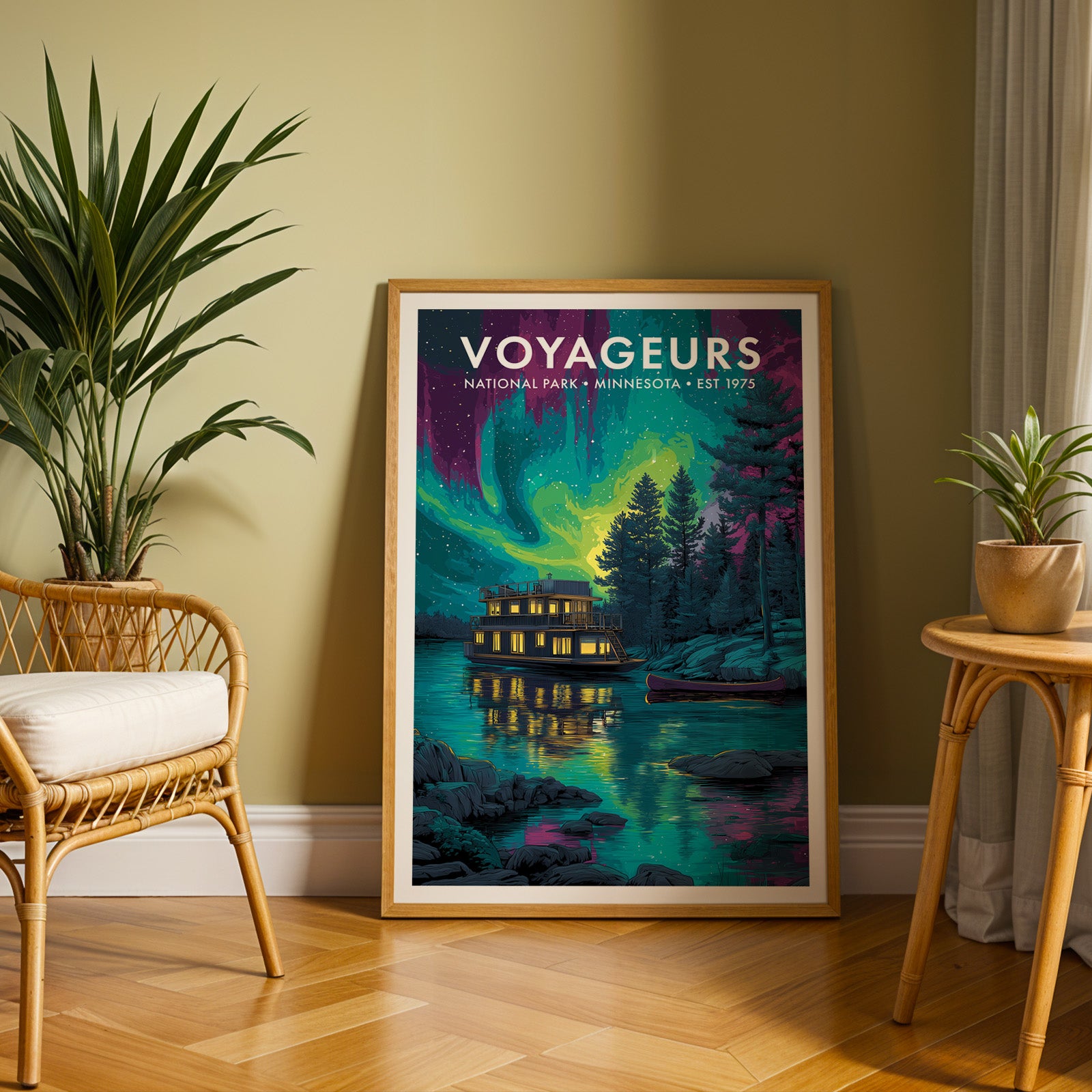Retro Voyageurs National Park Print