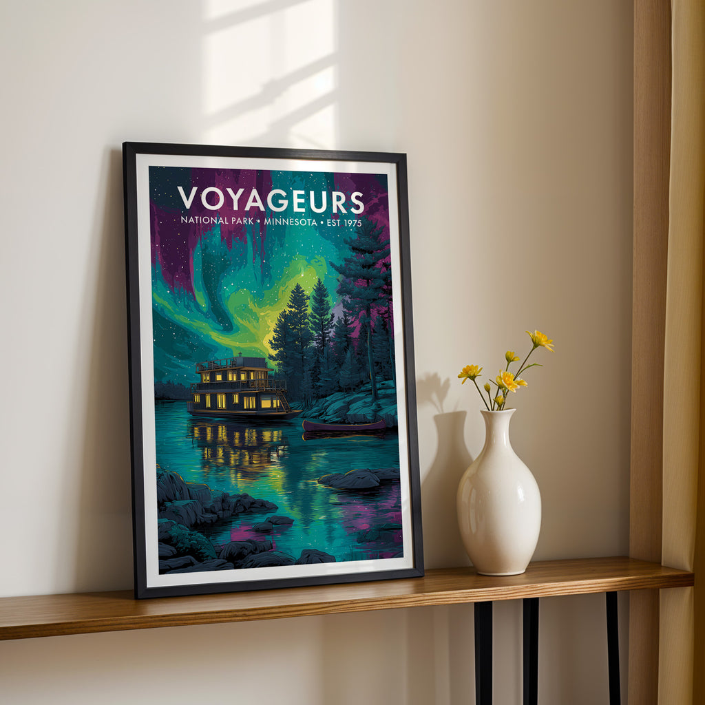 Retro Voyageurs National Park Print