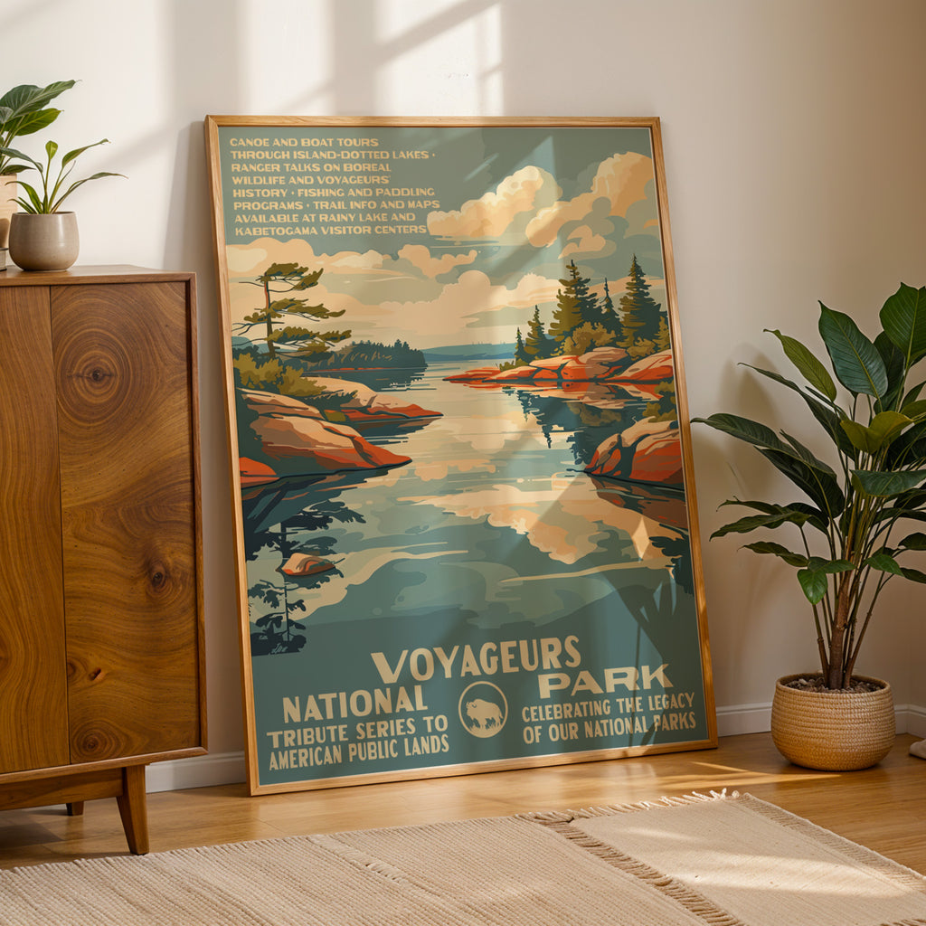 Voyageurs National Park Vintage WPA Art