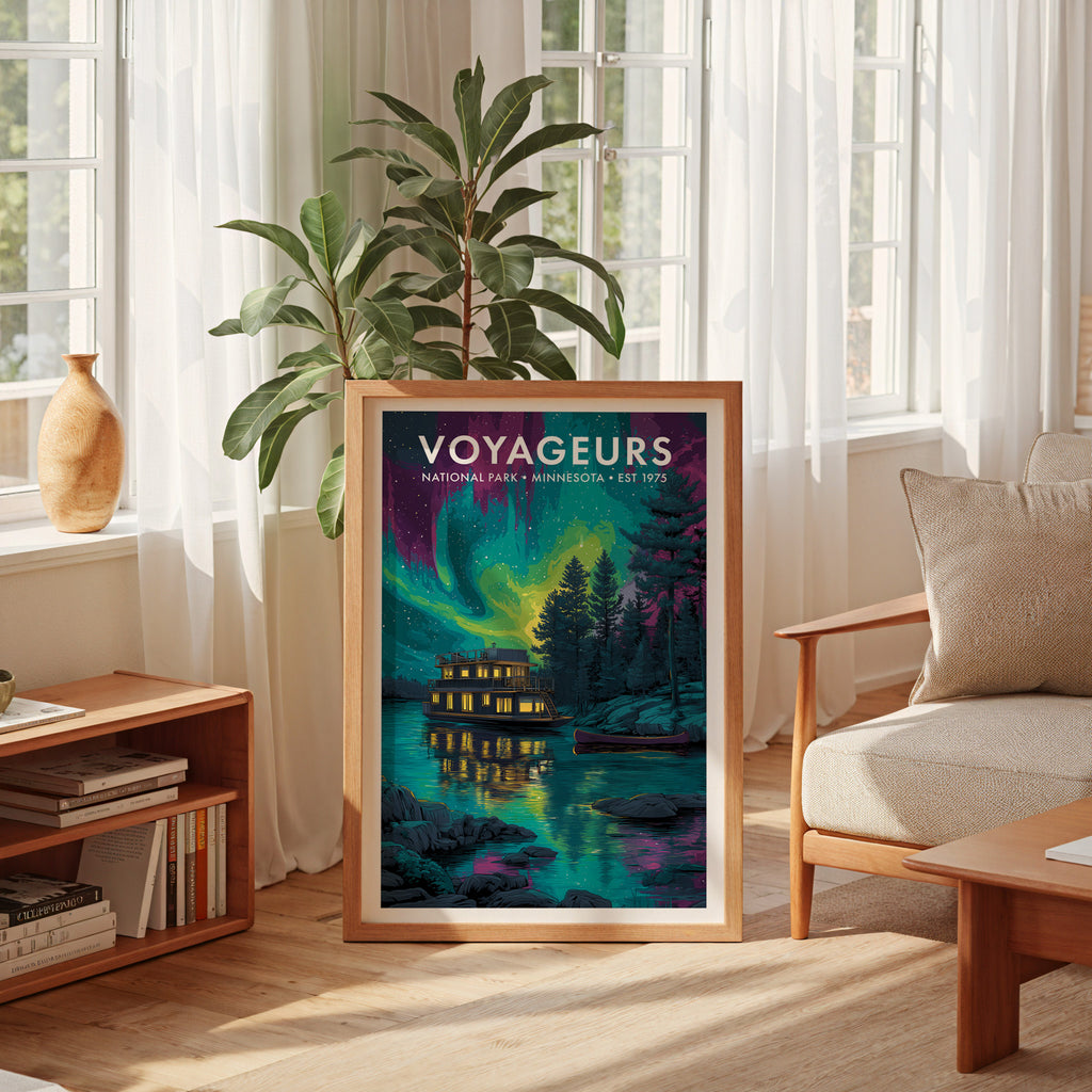 Retro Voyageurs National Park Print