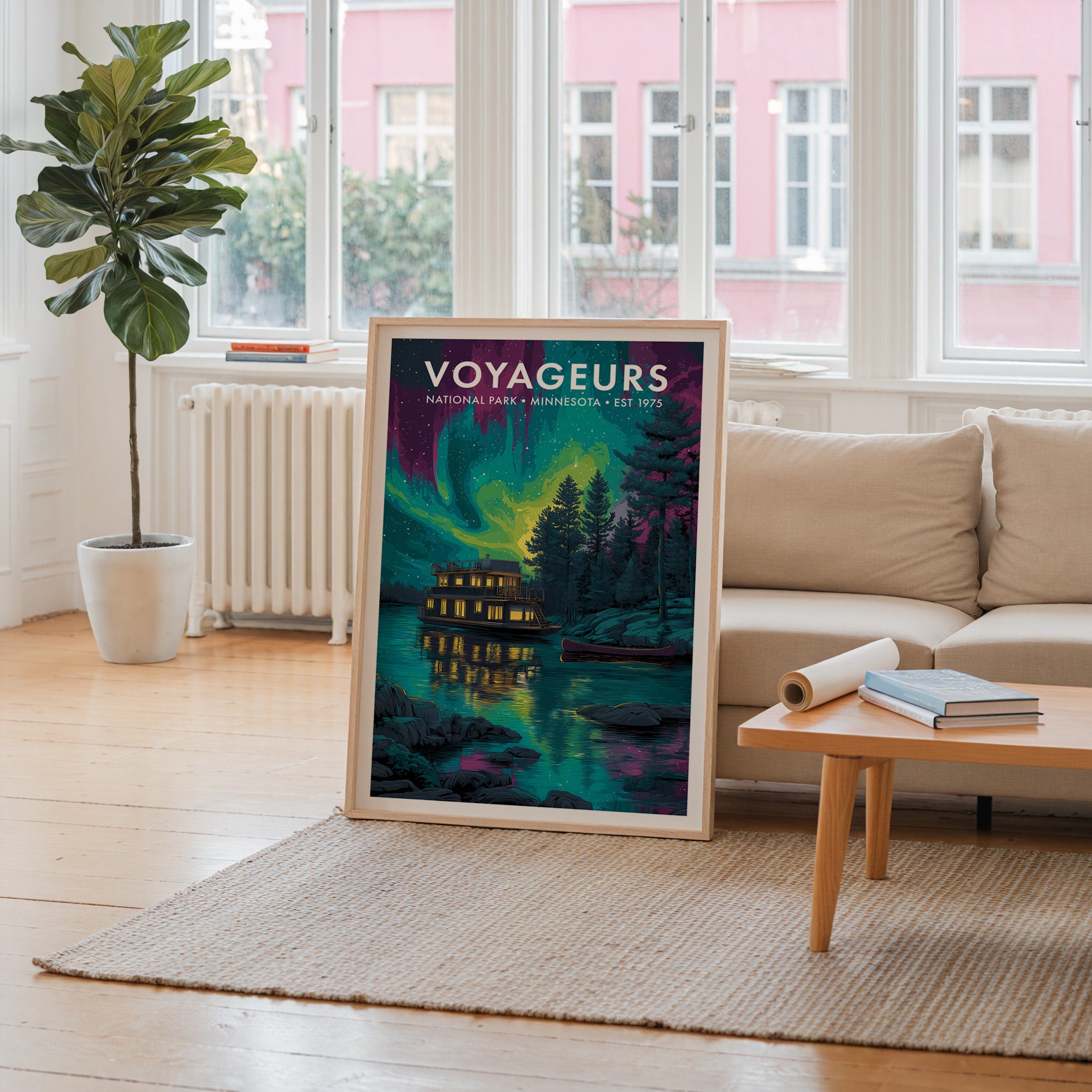 Retro Voyageurs National Park Print