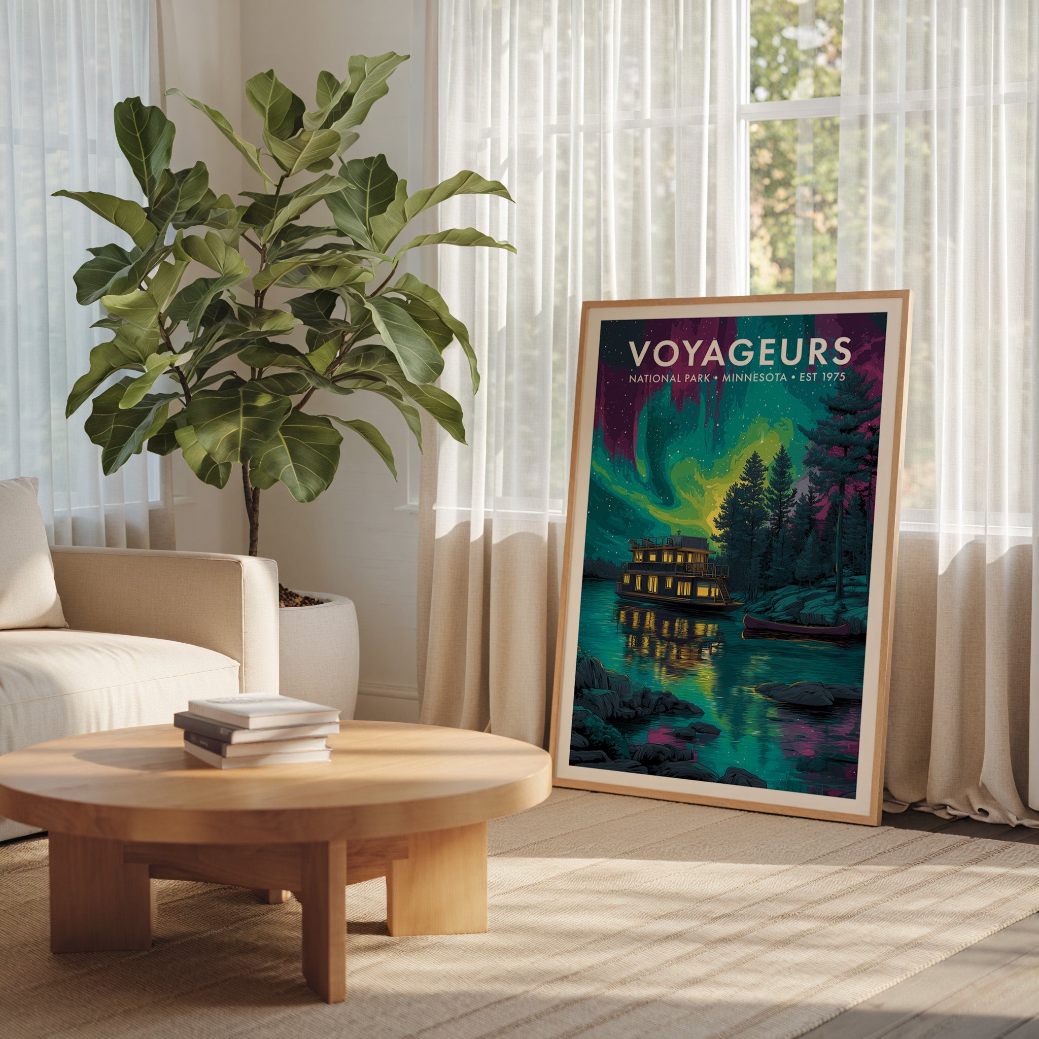 Retro Voyageurs National Park Print