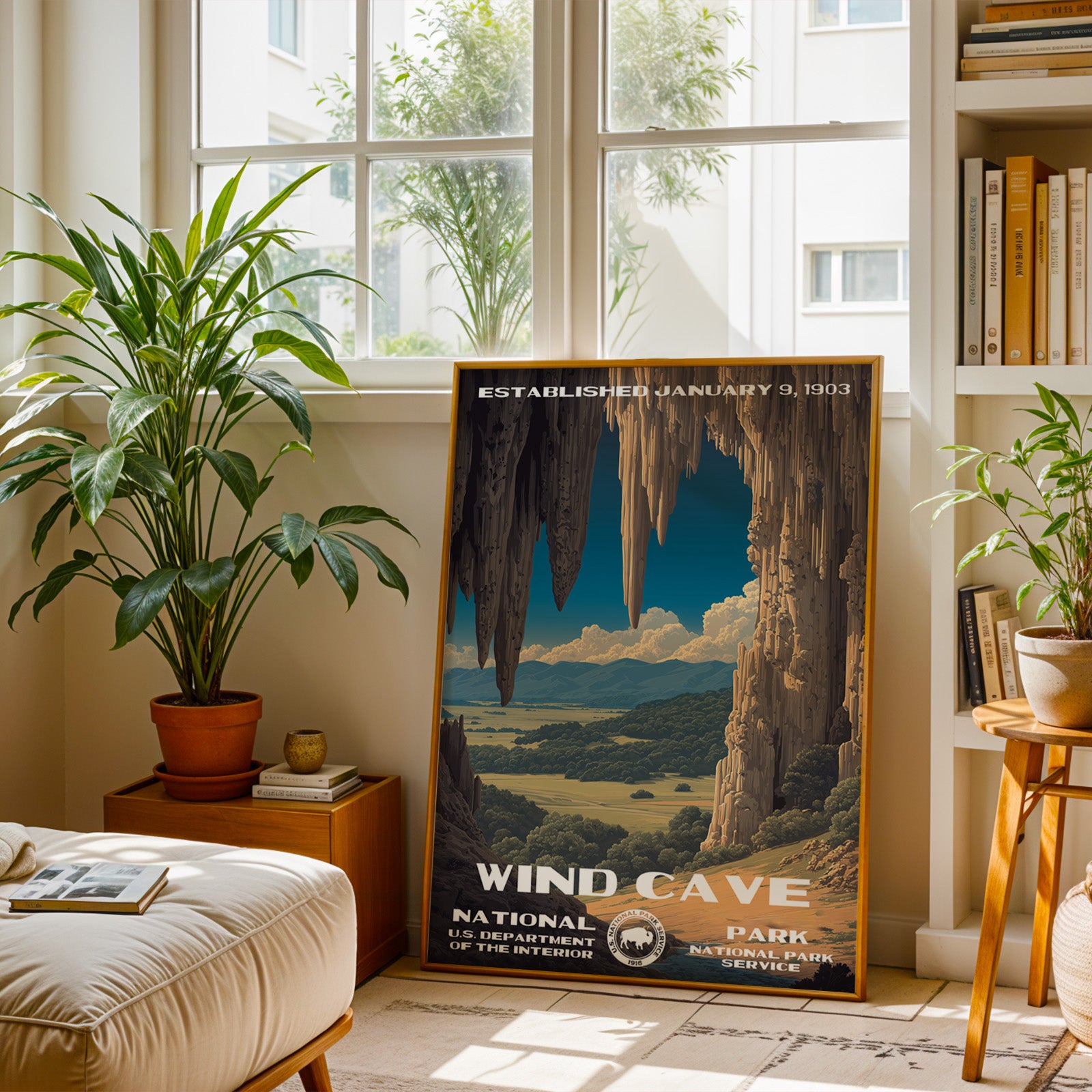 Wind Cave National Park Vintage WPA