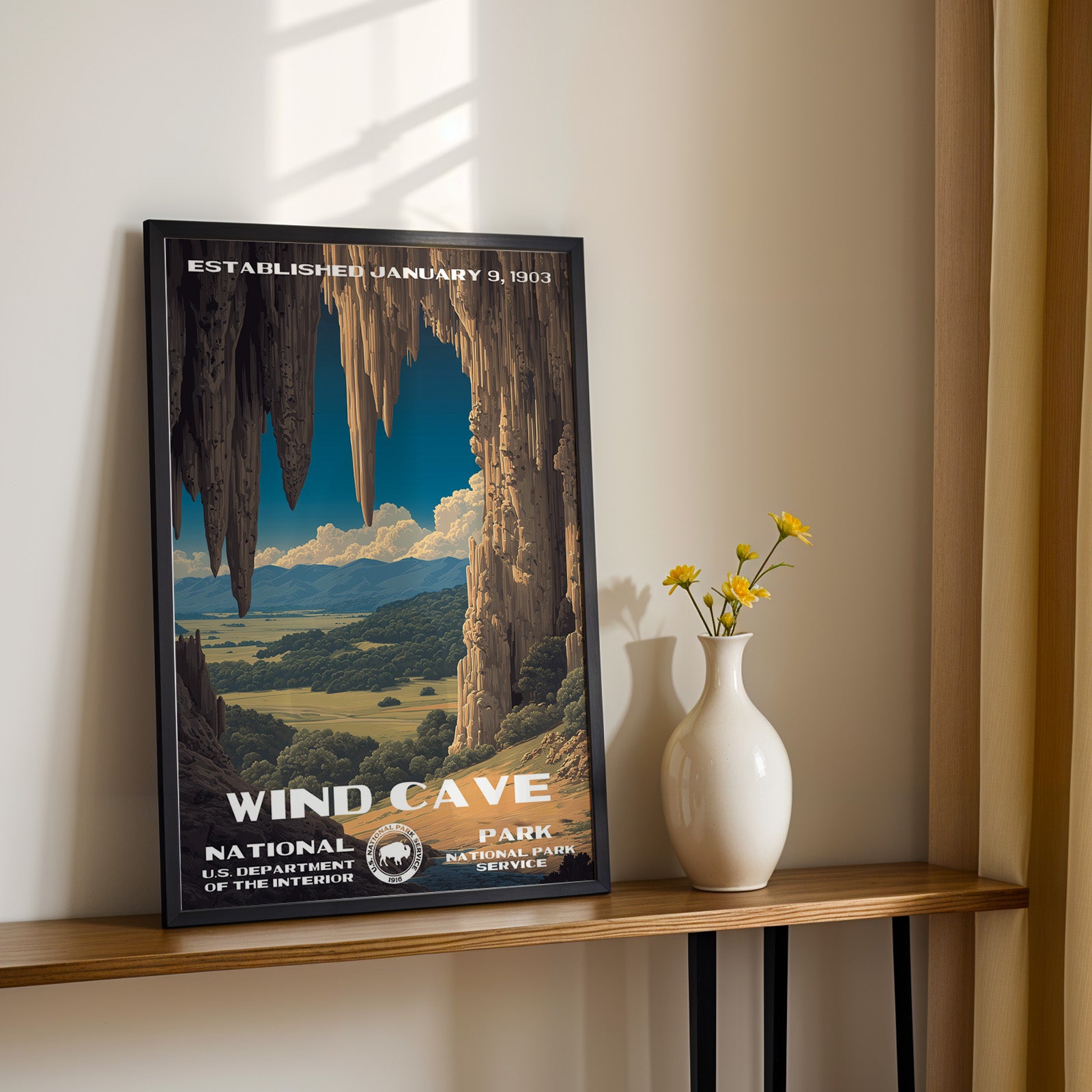Wind Cave National Park Vintage WPA