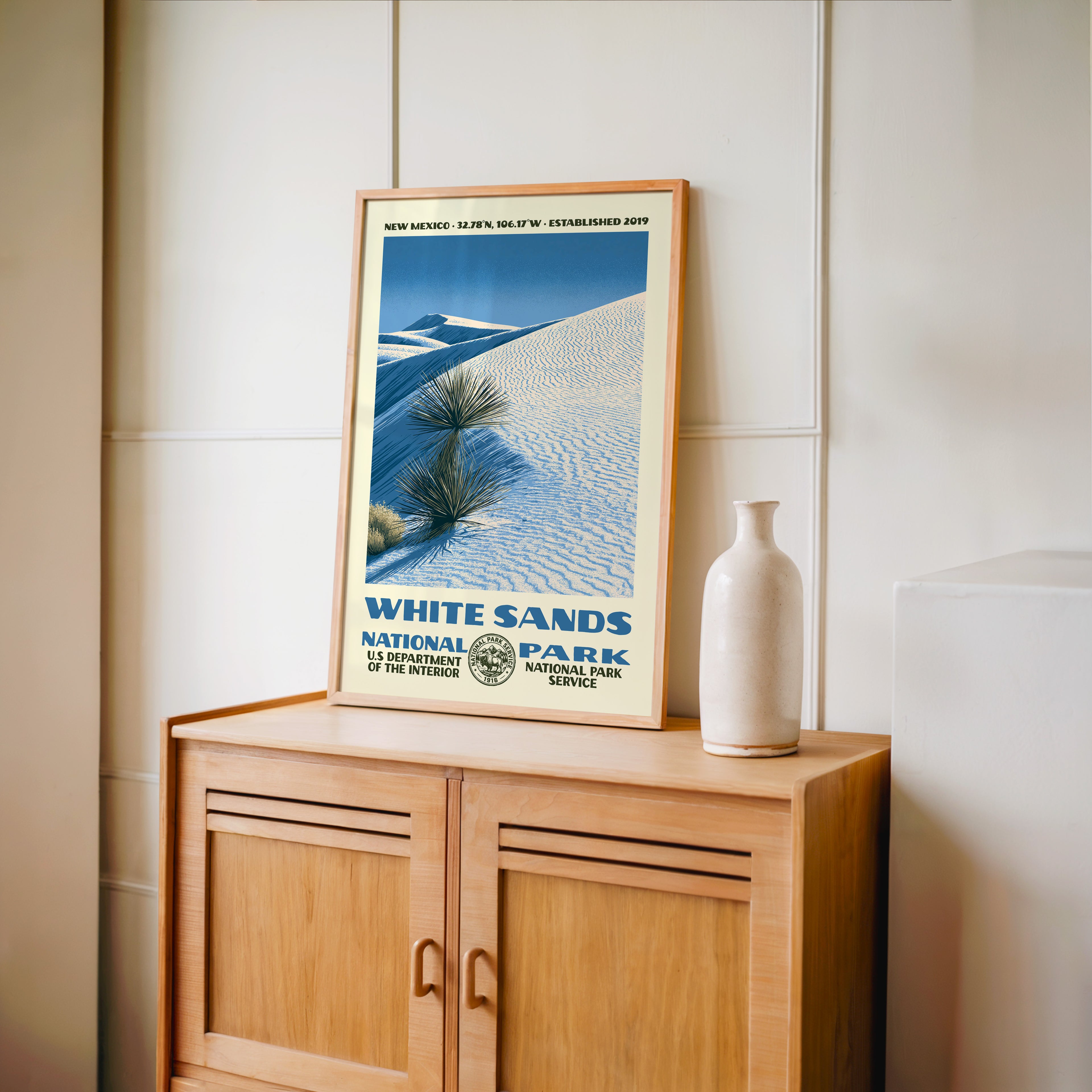 White Sands National Park Vintage WPA Art