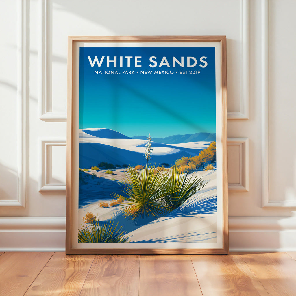 Retro White Sands National Park Print