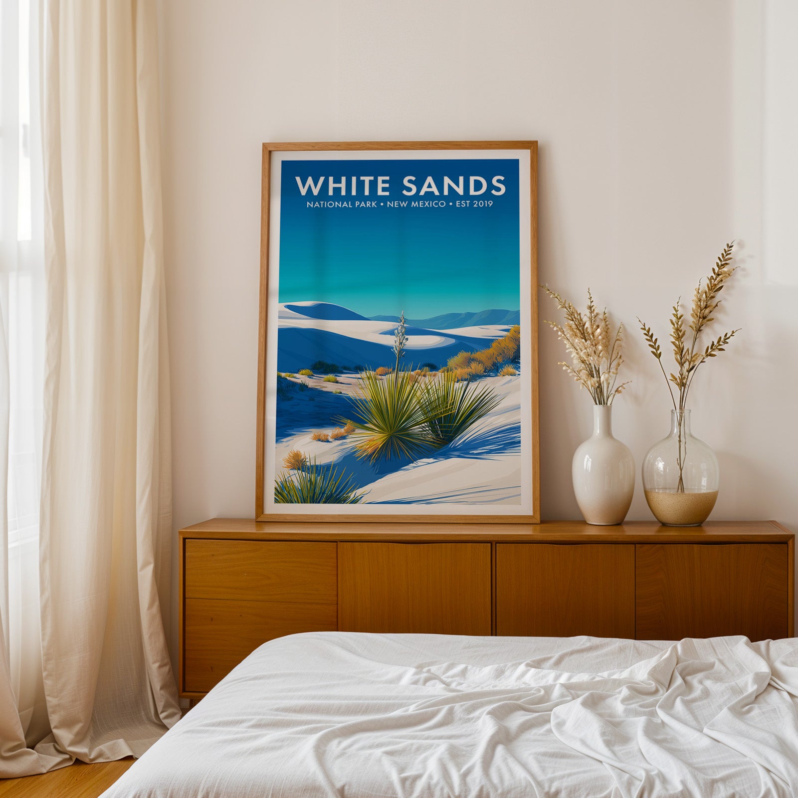 Retro White Sands National Park Print