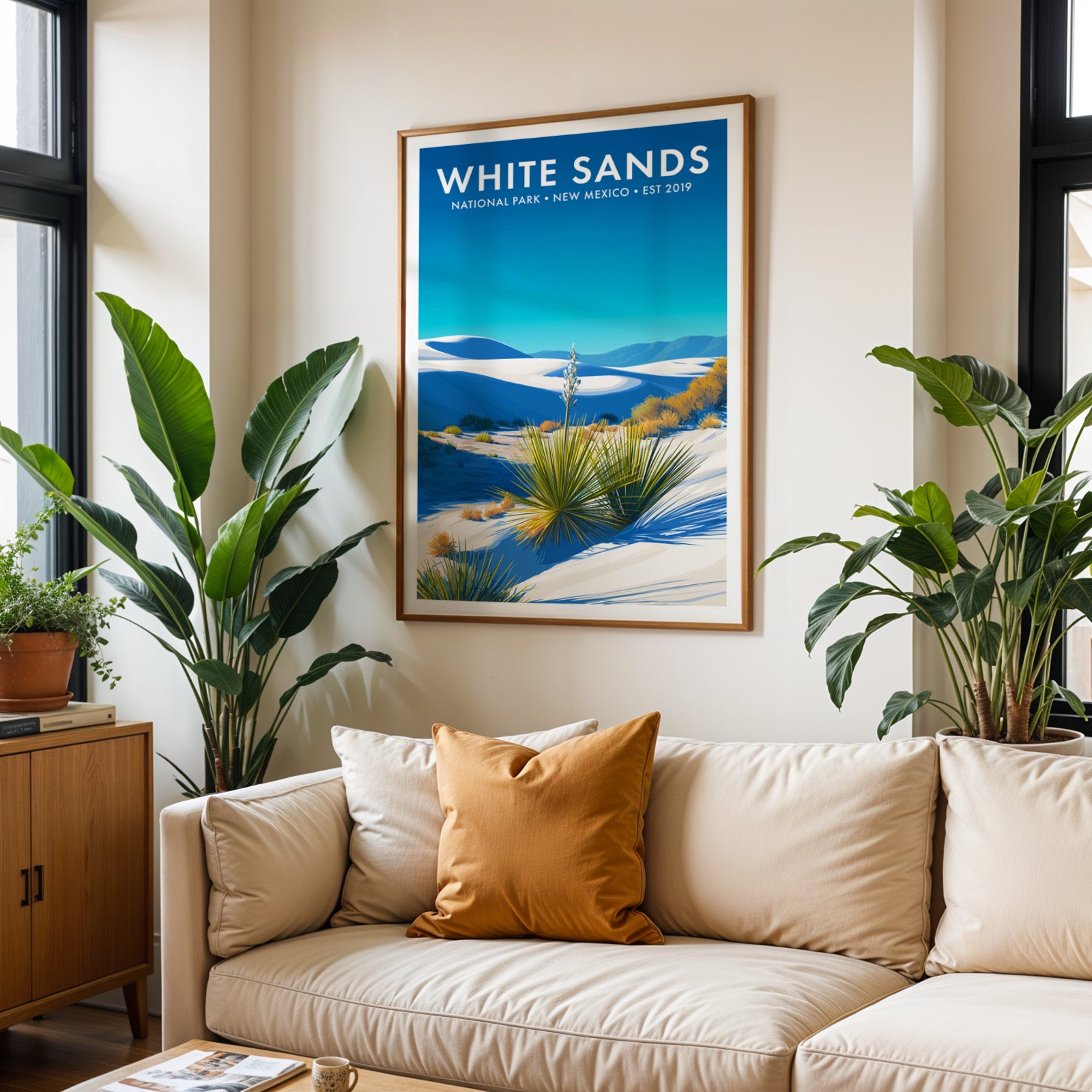 Retro White Sands National Park Print