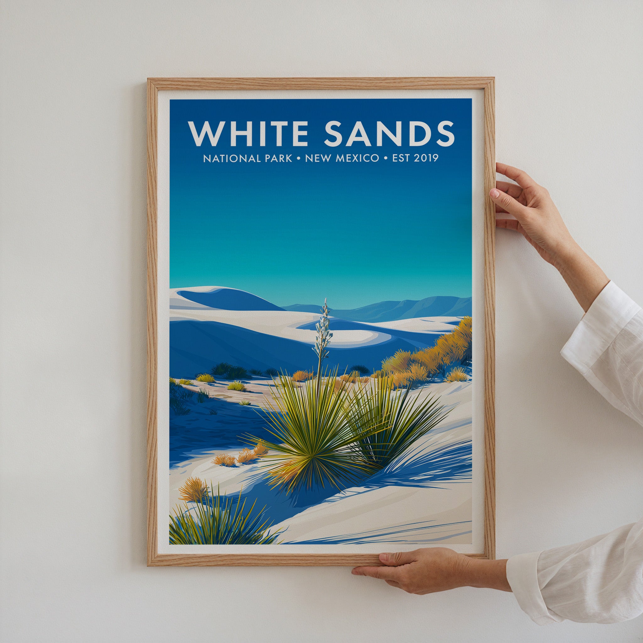 Retro White Sands National Park Print