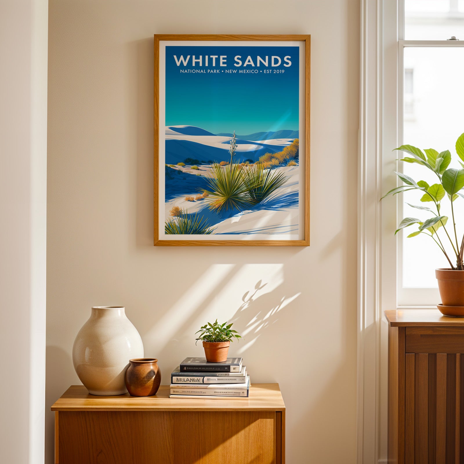 Retro White Sands National Park Print