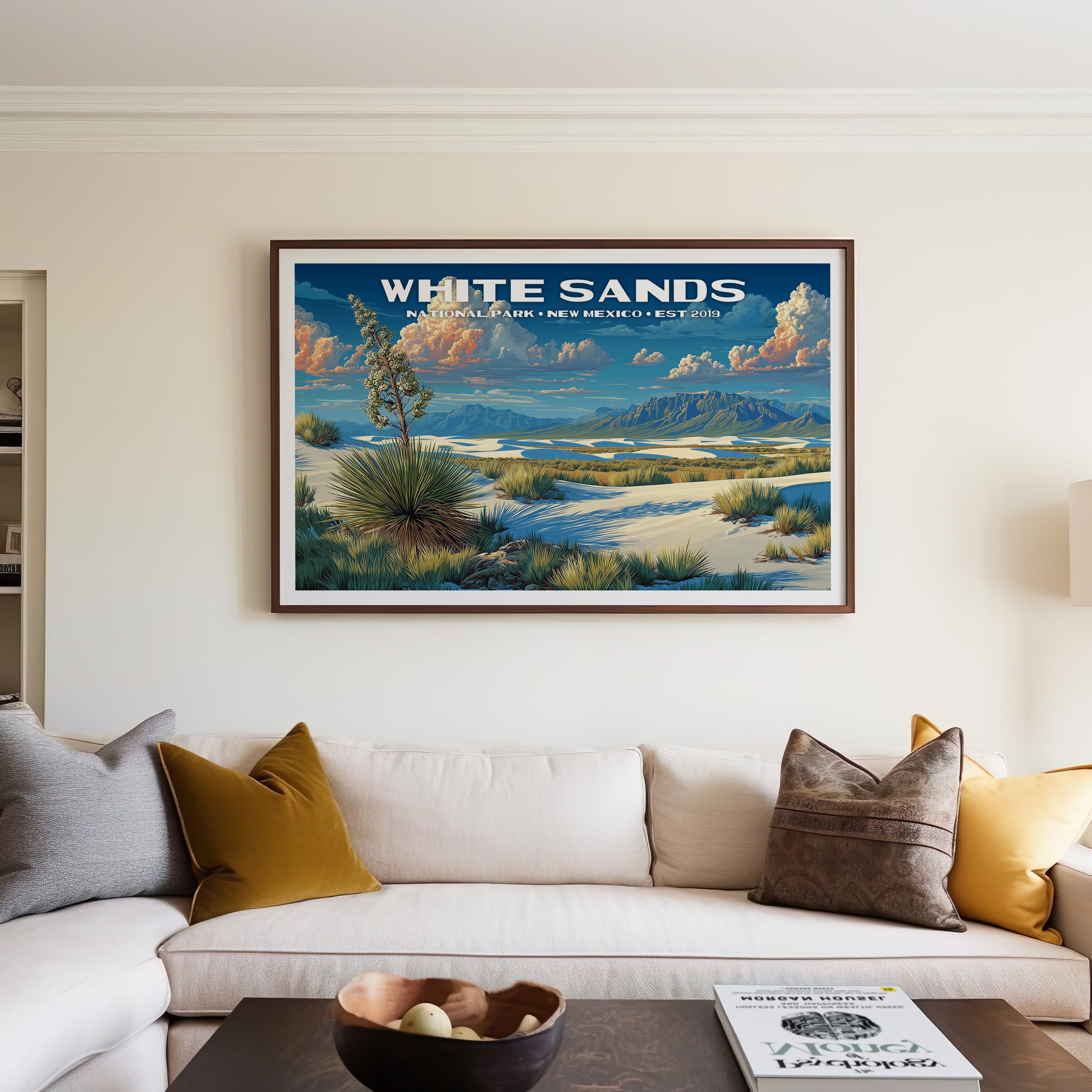 White Sands National Park Horizontal Vintage Art