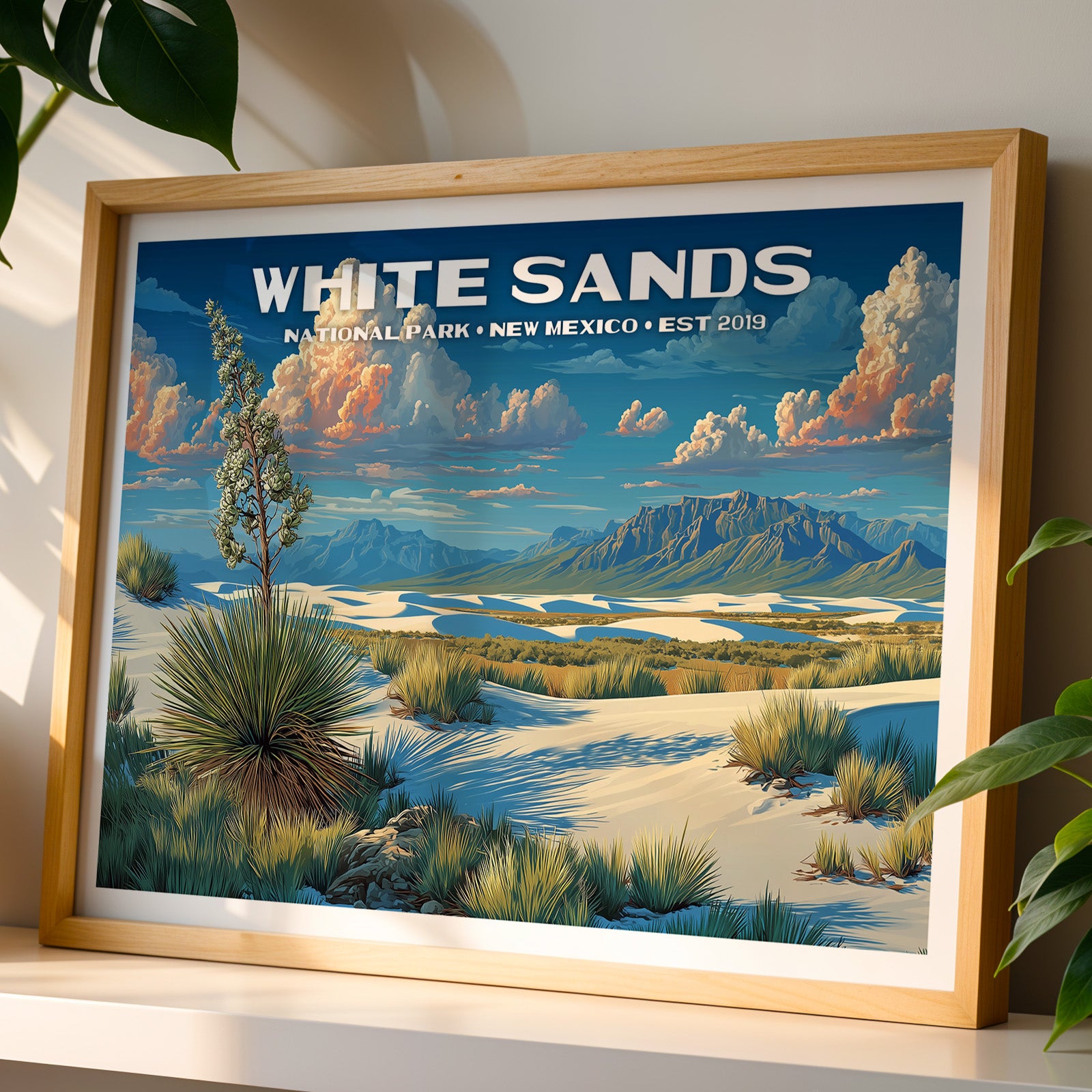 White Sands National Park Horizontal Vintage Art