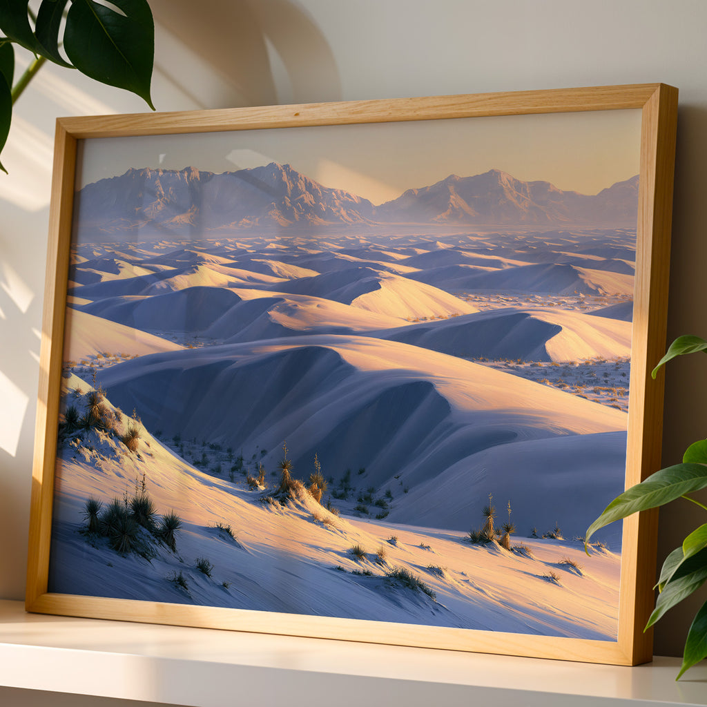 White Sands National Park Classical Oil Painting