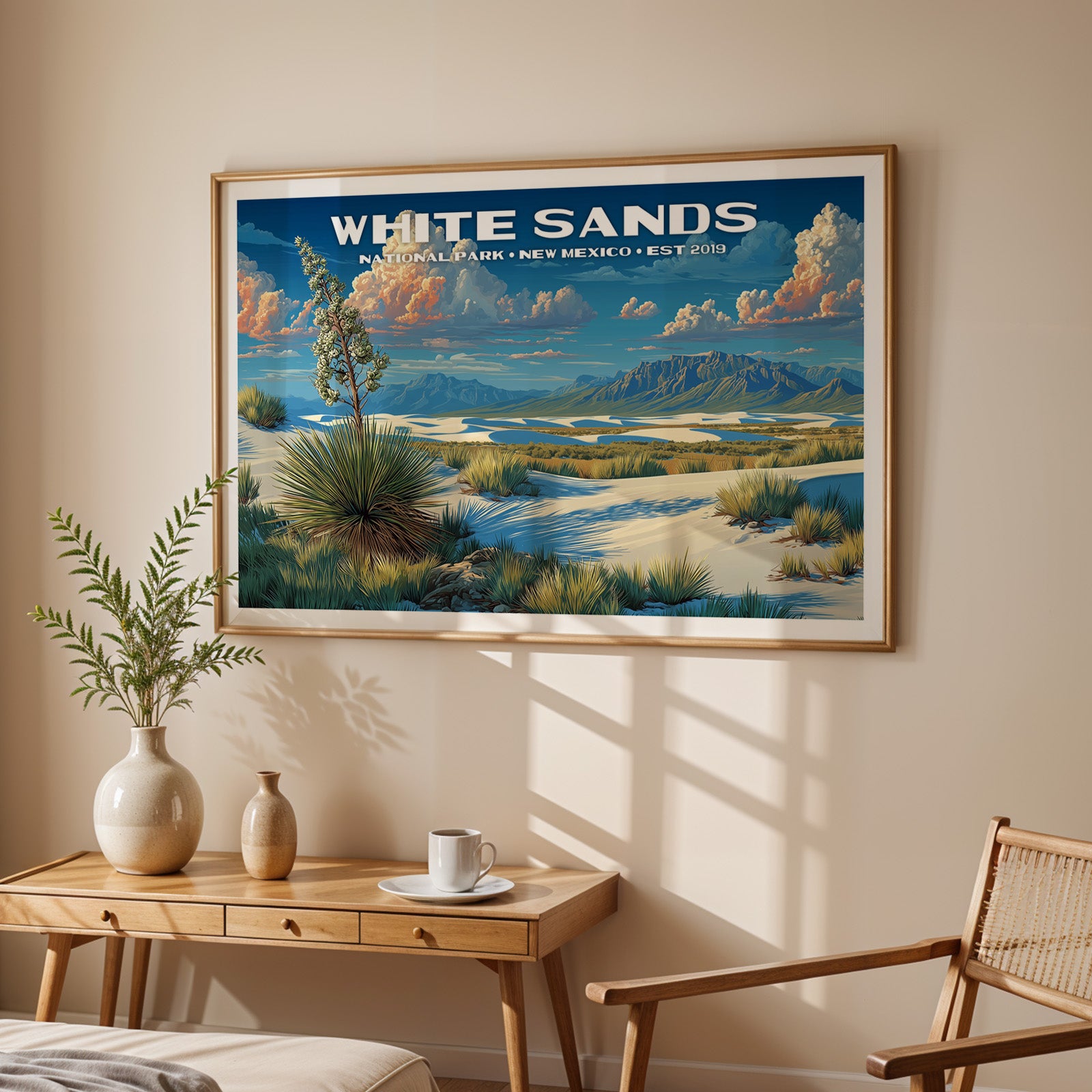 White Sands National Park Horizontal Vintage Art