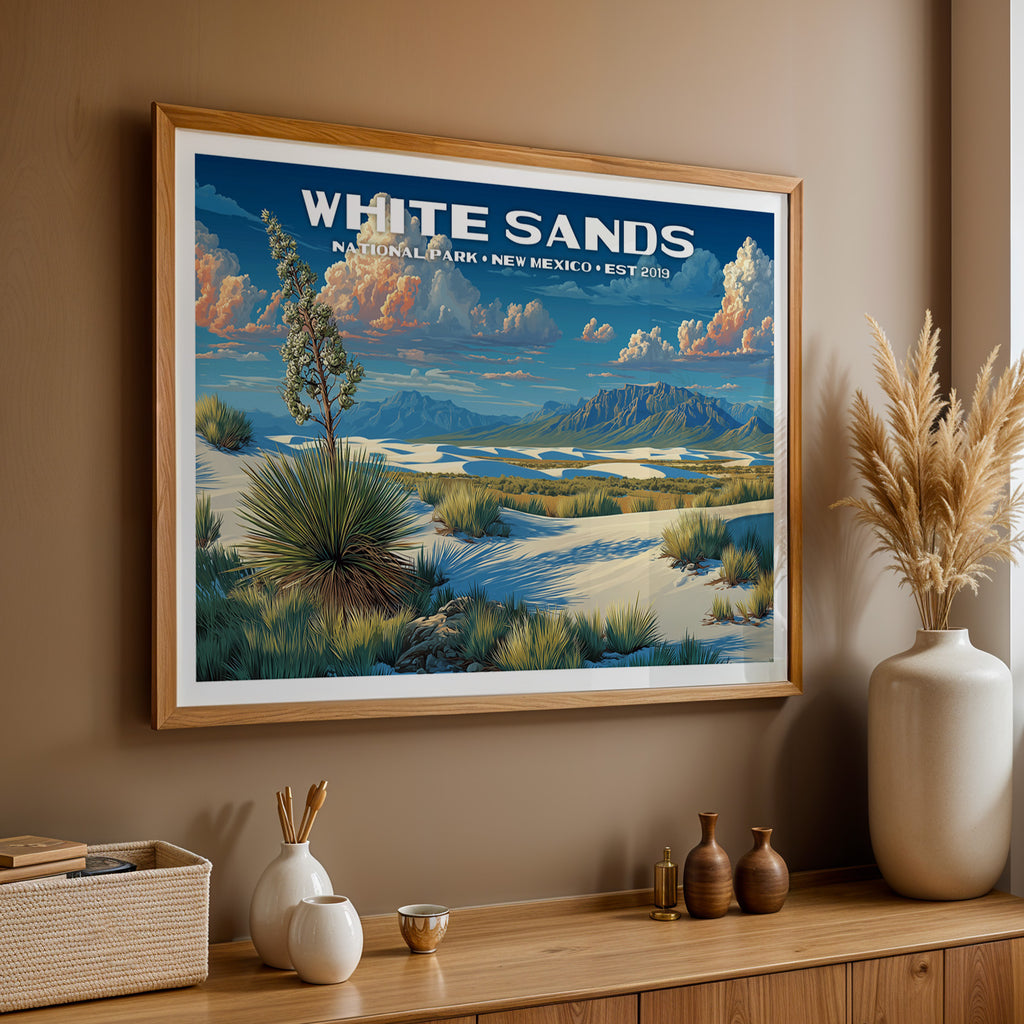 White Sands National Park Horizontal Vintage Art