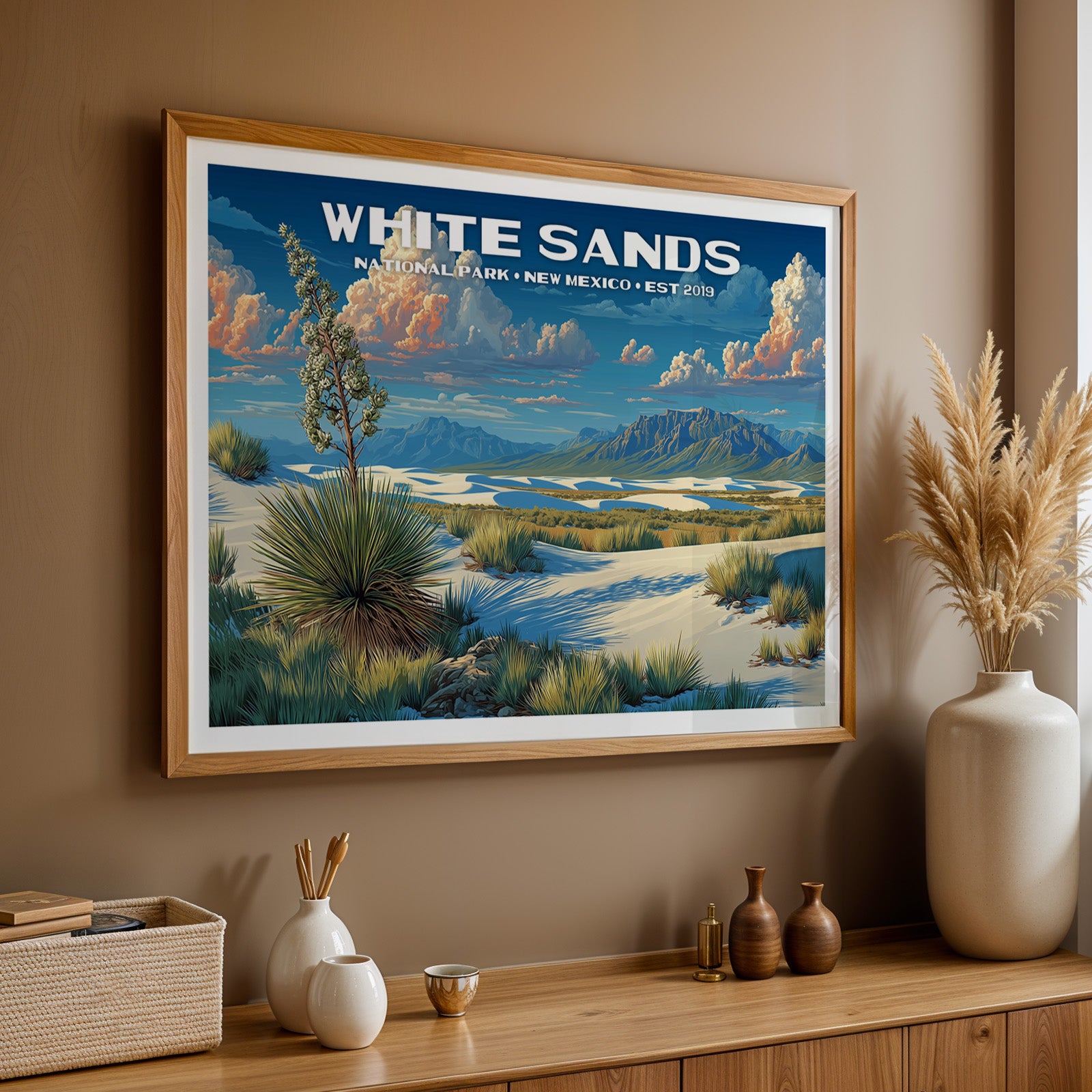 White Sands National Park Horizontal Vintage Art