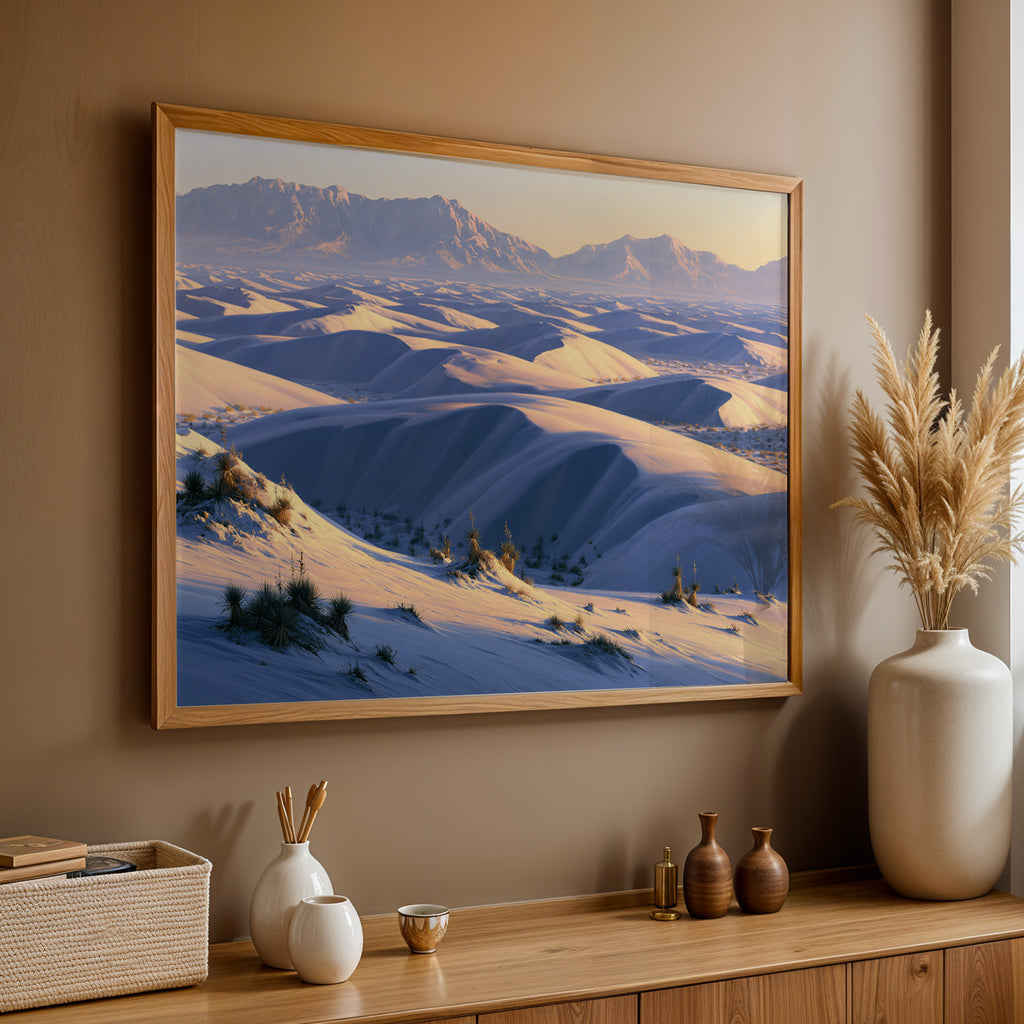 White Sands National Park Classical Oil Painting