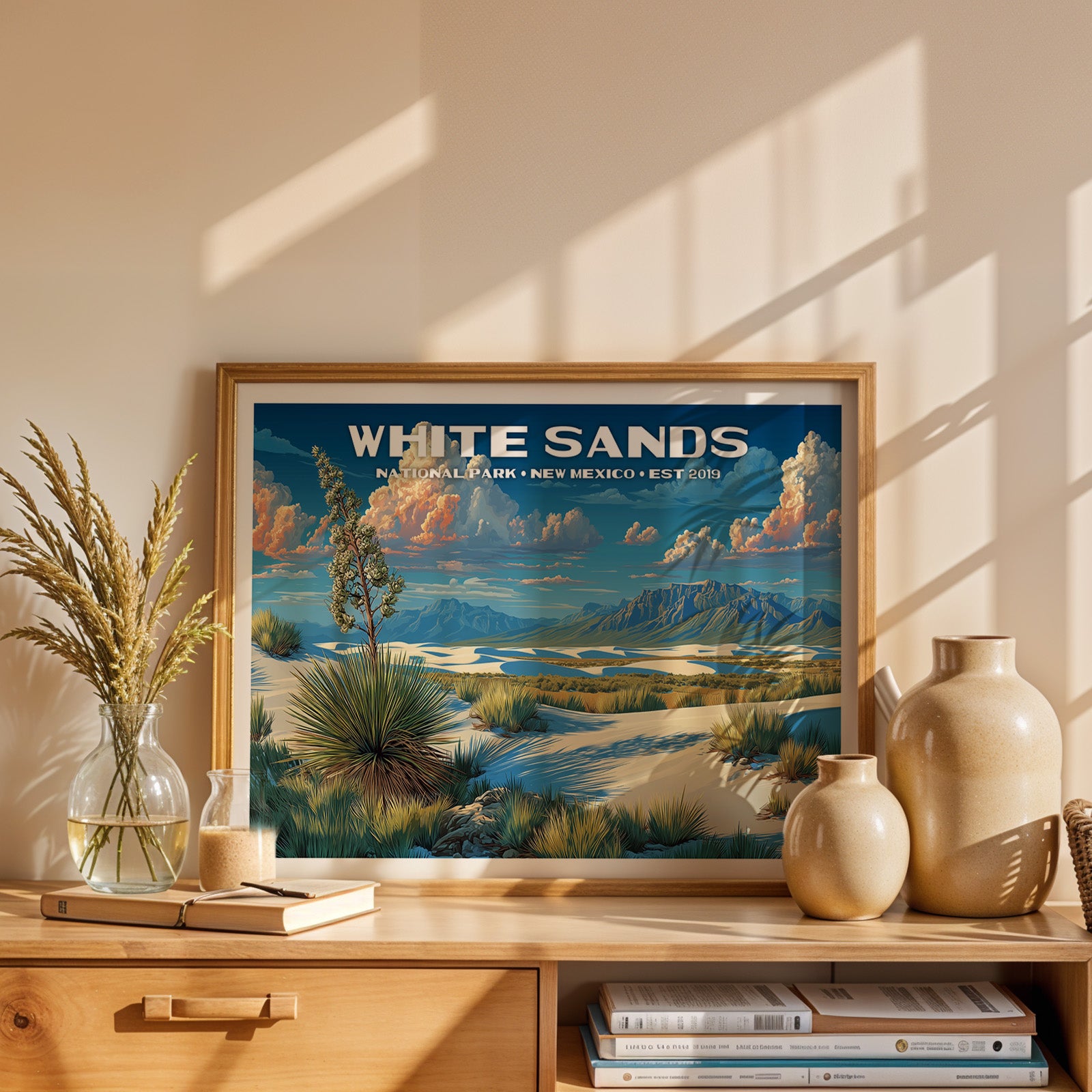 White Sands National Park Horizontal Vintage Art