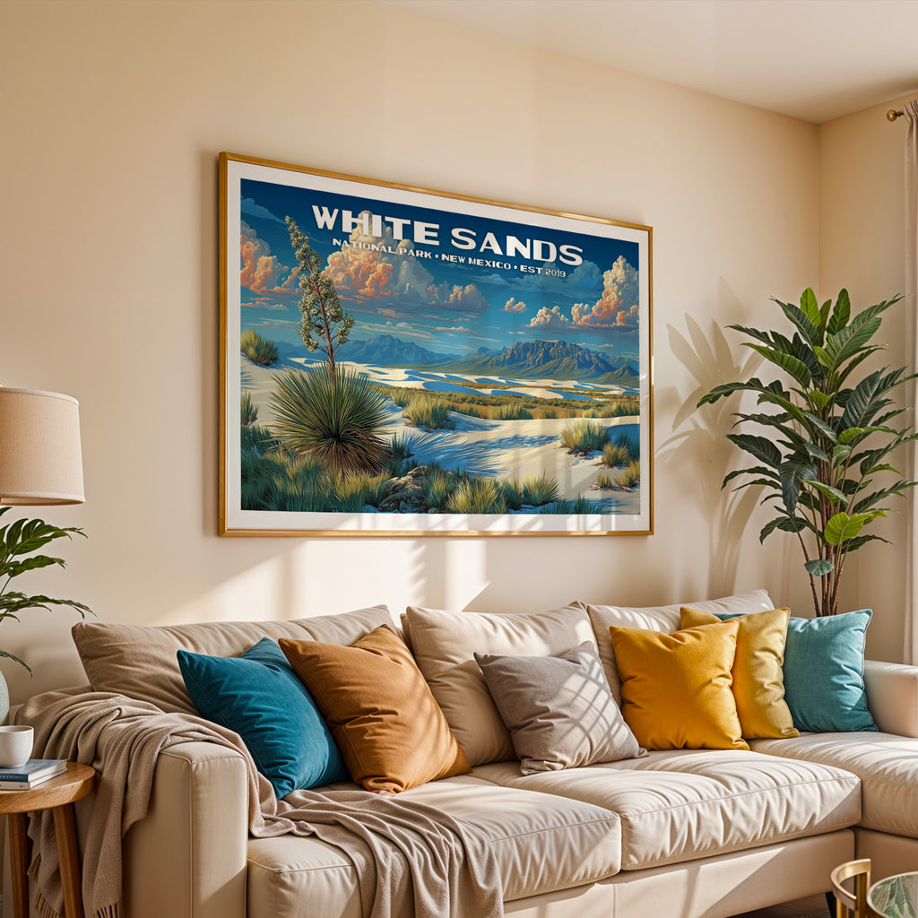 White Sands National Park Horizontal Vintage Art
