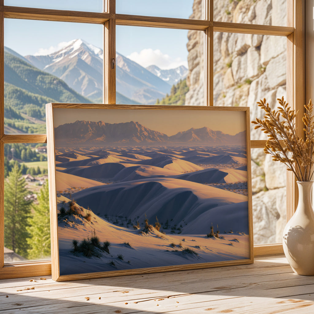 White Sands National Park Classical Oil Painting