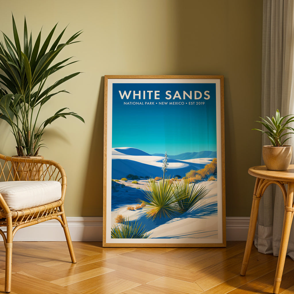 Retro White Sands National Park Print